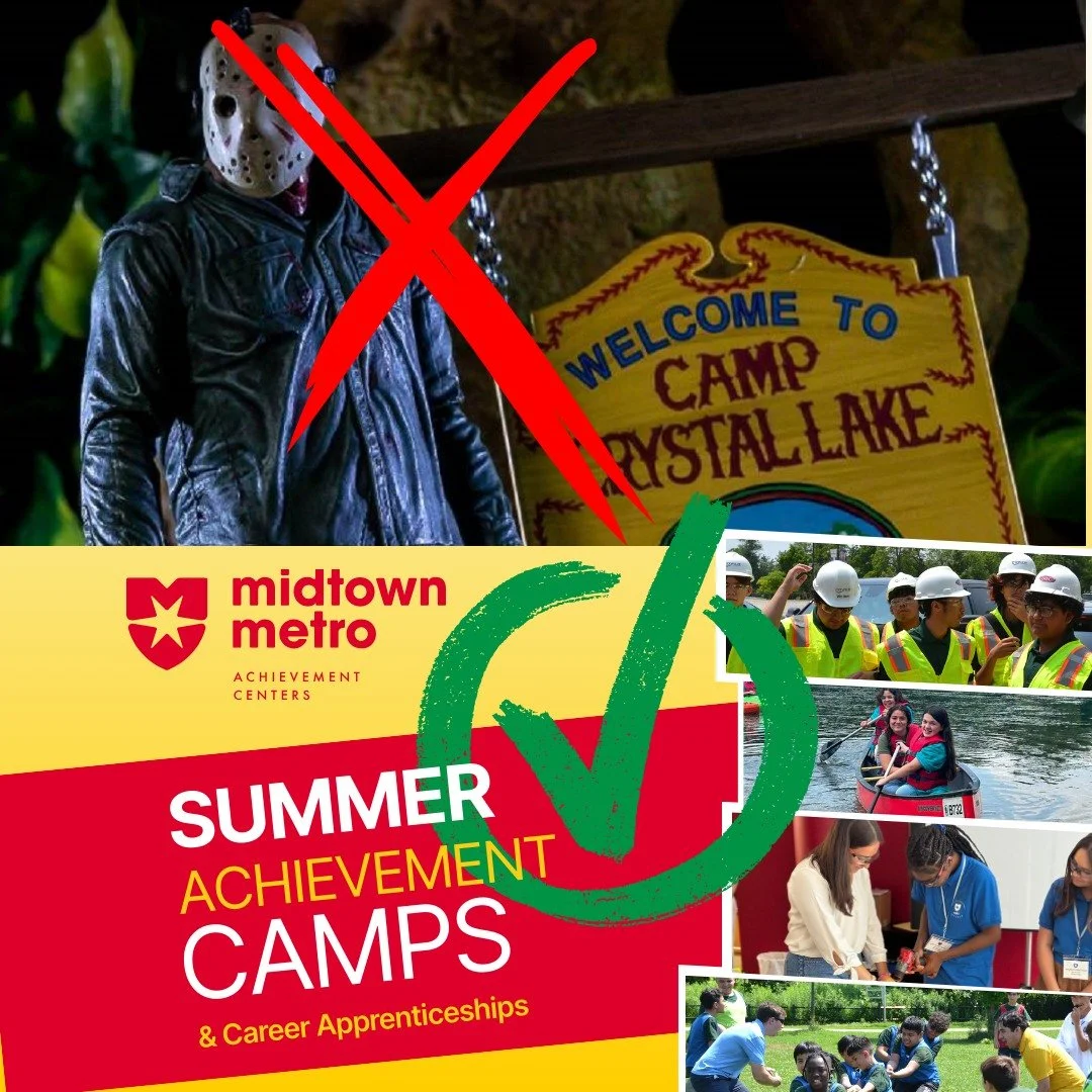 🏃&zwj;♀️&zwj;➡️ Parents: don't trip and fall getting chased by summer camp ads this Friday the 13th!!!
Instead, run to our website to apply to one of Chicago's longest-running summer camps at Midtown-Metro! Celebrating over 60 years this summer!! We