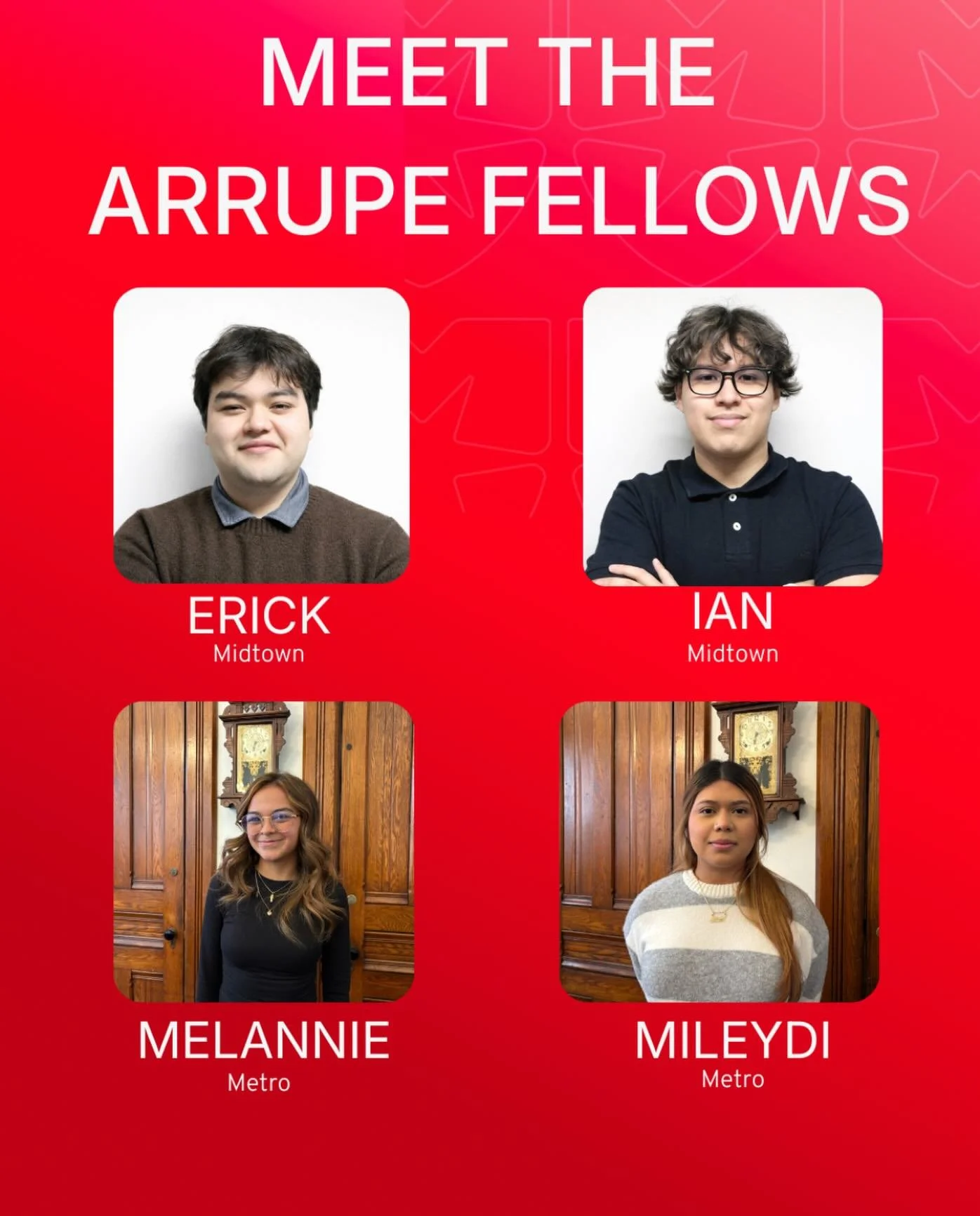 Meet our cohort of Arrupe Fellows from the Arrupe College of Loyola University @arrupe_chicago 
Erick 📚🌱
Second-year student studying Business Administration. When he&rsquo;s not hitting the books, Erick is leading his gardening club and exploring 