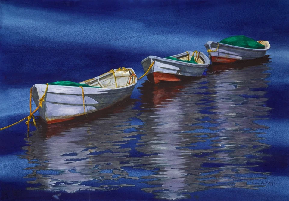 Shades of Blue , 2014, 28 x 40 inches