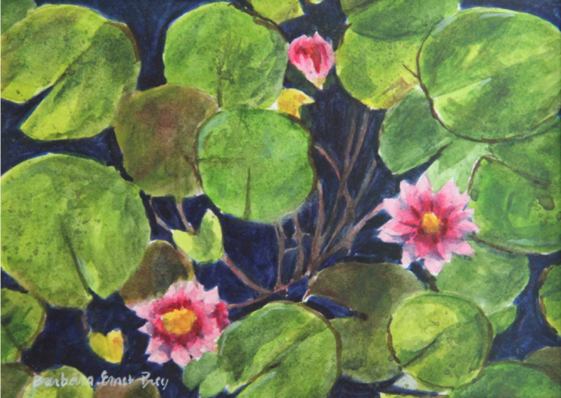 Waterlilies, Study II, 2012, Watercolor on Paper, 6 x 8 inches