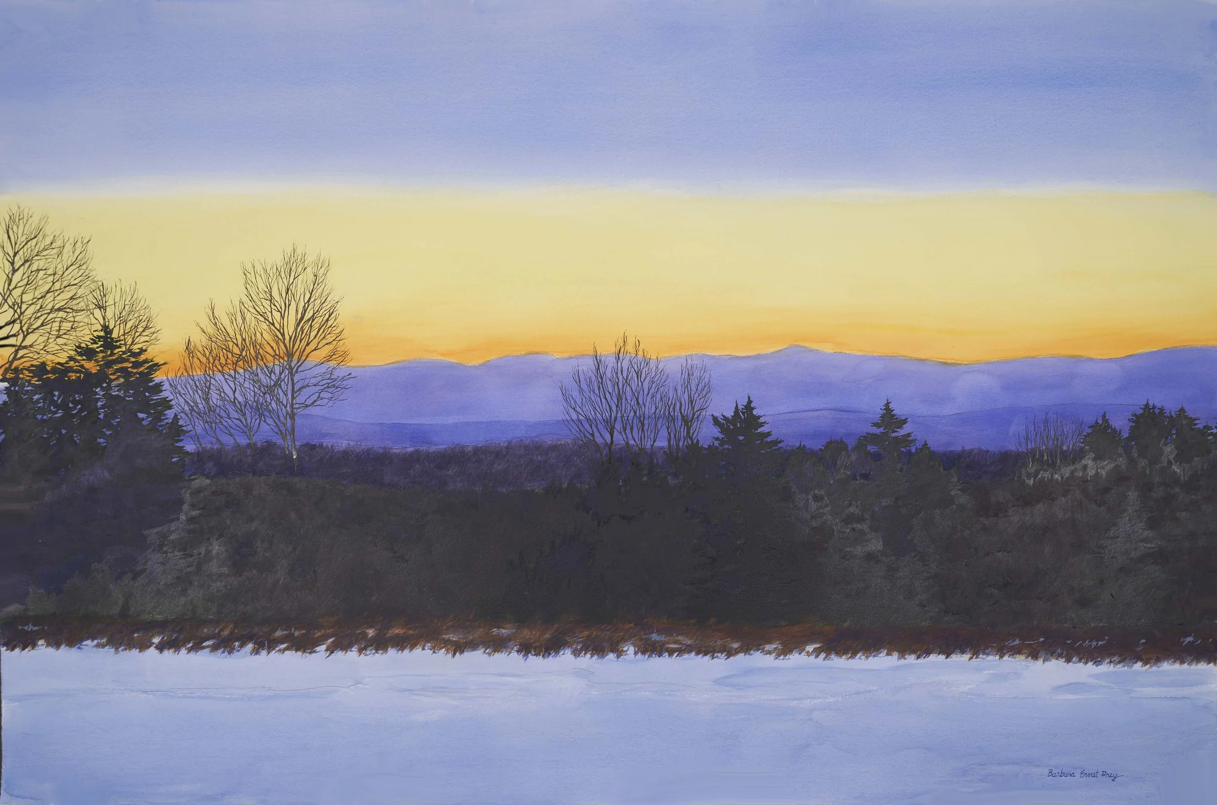 To Kiss the Sky, Watercolor on paper, 40.25 x 60.5 inches