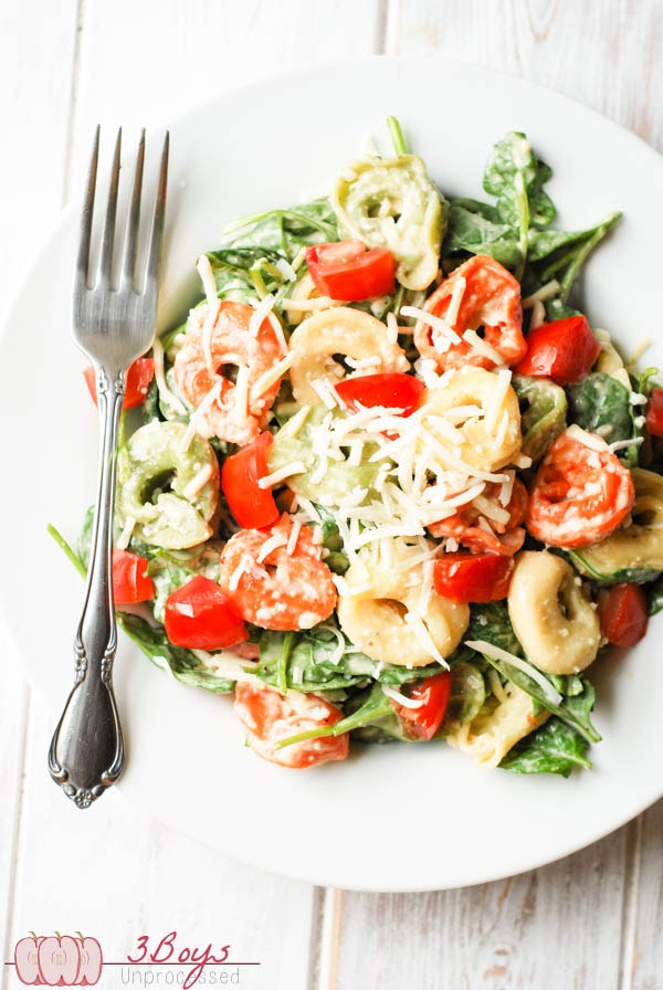 Spinach and Tortellini Salad by 3boysunprocessed 