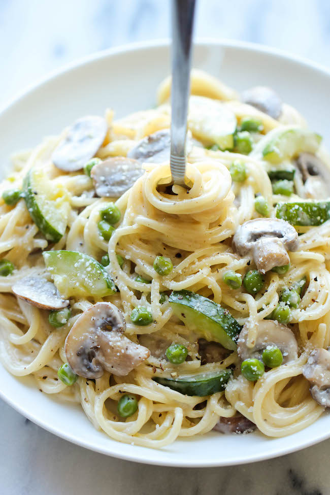 Zucchini Mushroom Pasta 