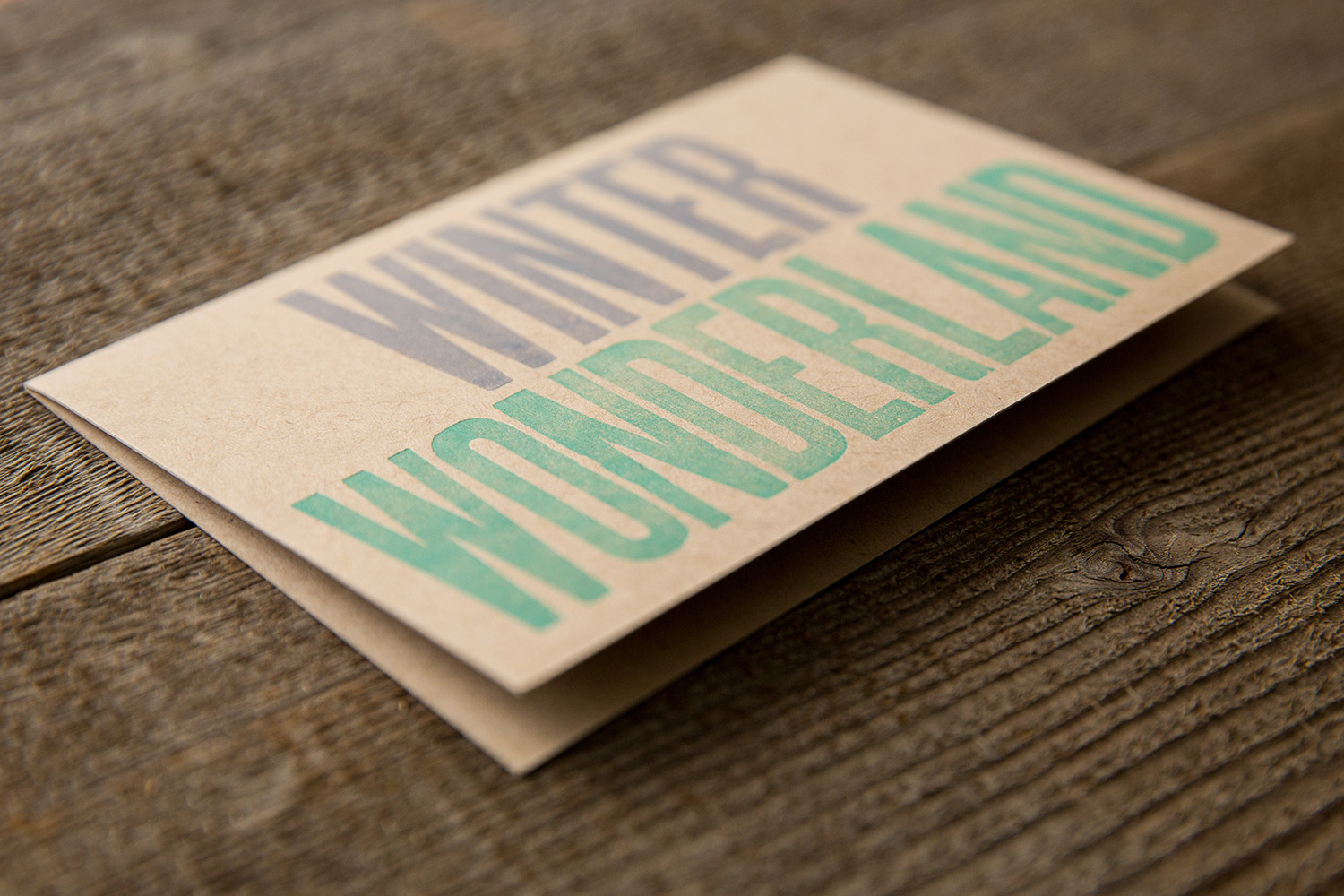 card | vintage wood type