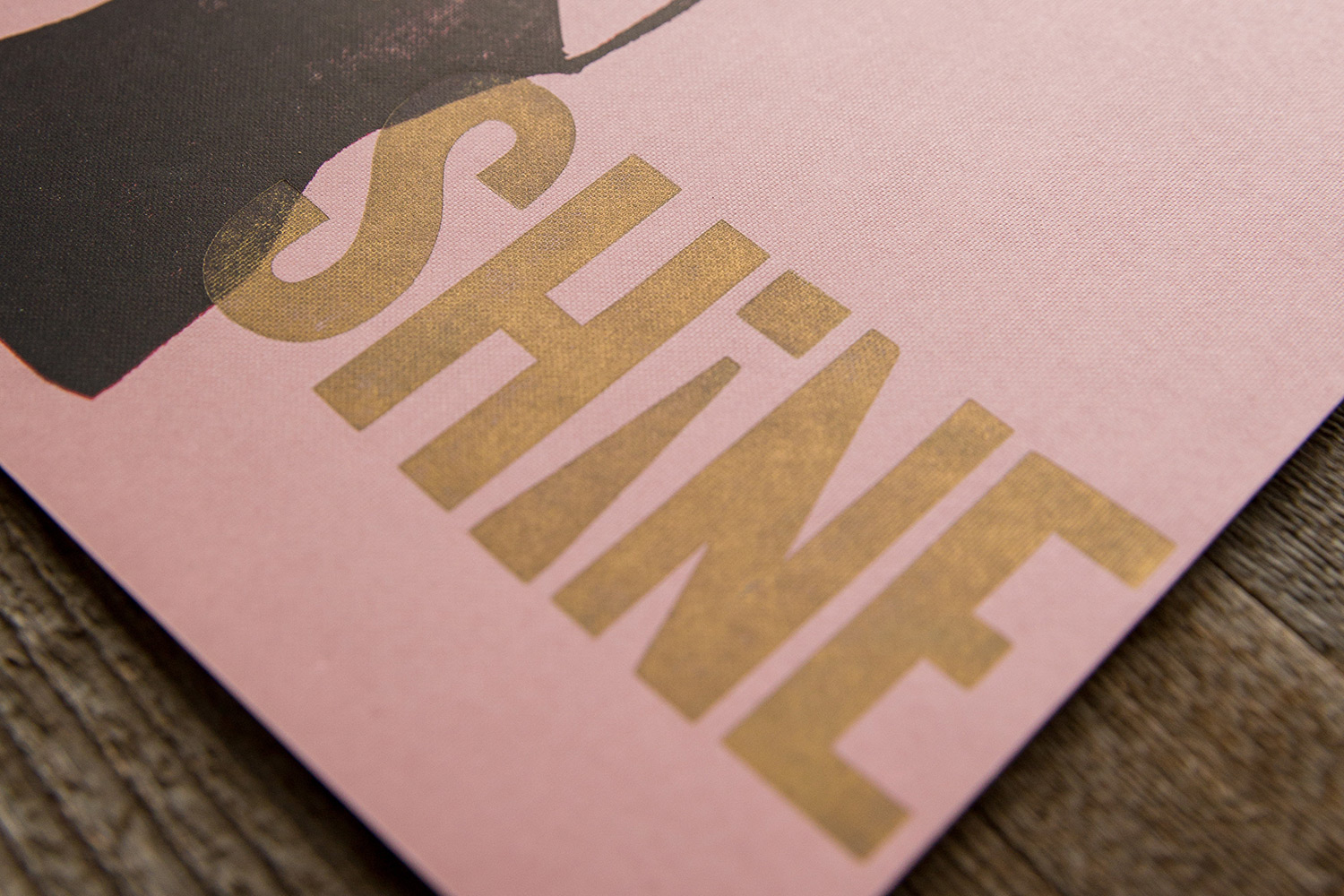 linoleum cut reduction print | vintage wood type