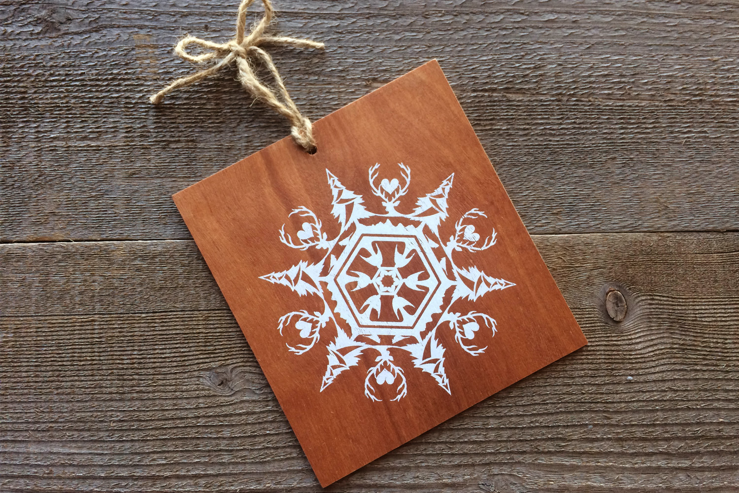 snowflake | wood ornament