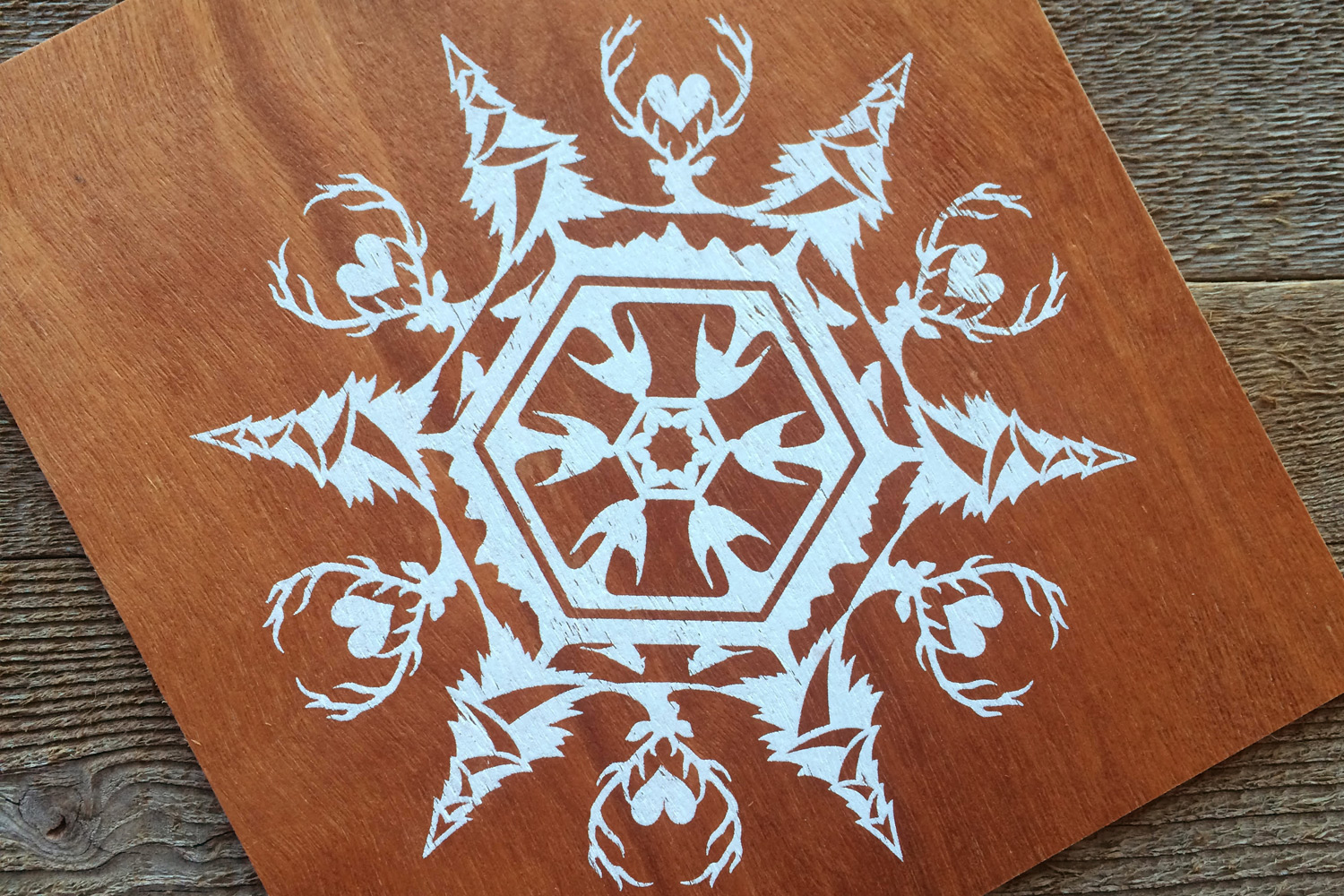 snowflake | wood ornament