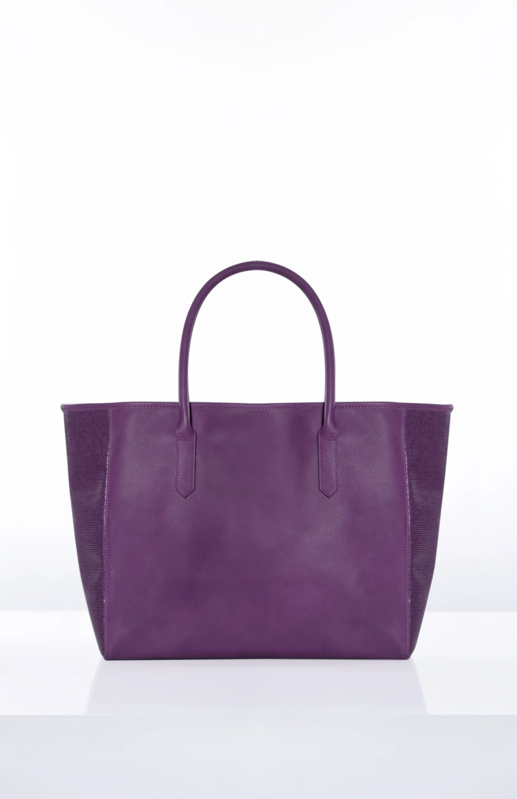 JOAN- Plum PU + Reptile Sides