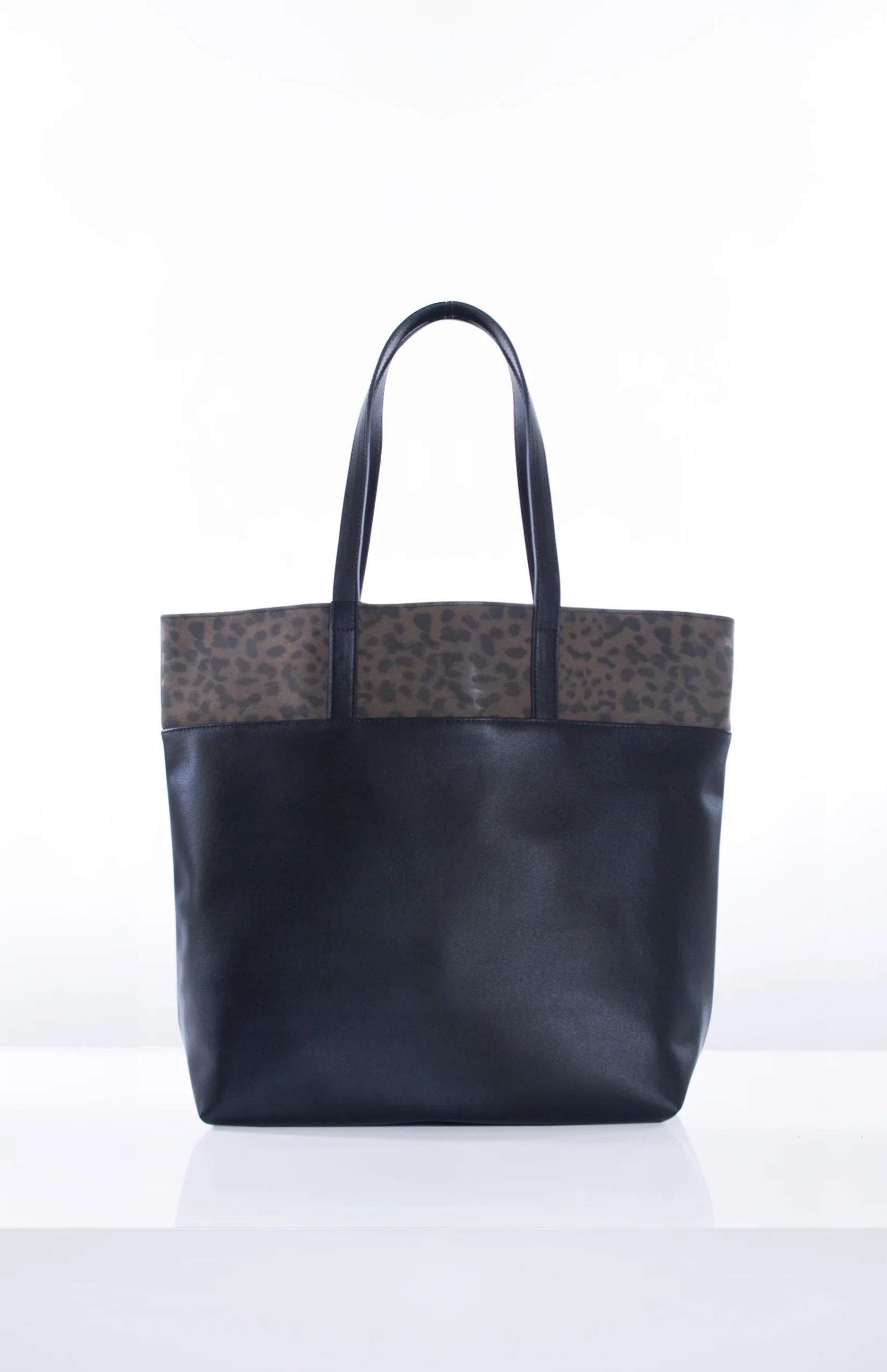 LILITH- Brown Leopard + Black PU