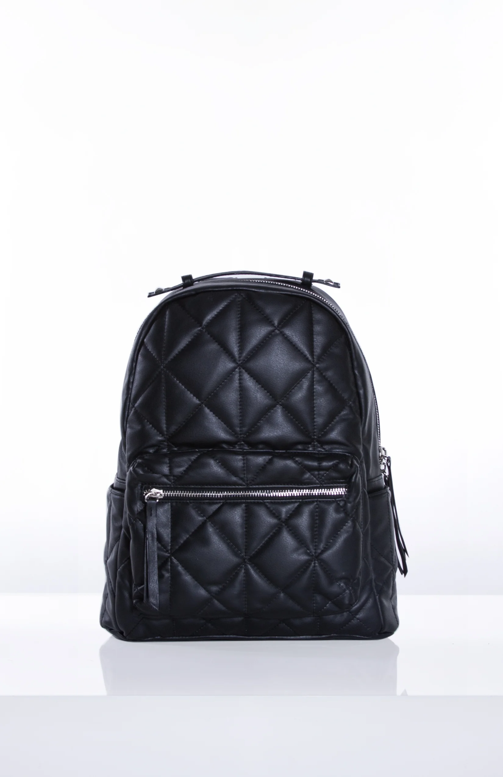 HOLLY- Black Quilted PU