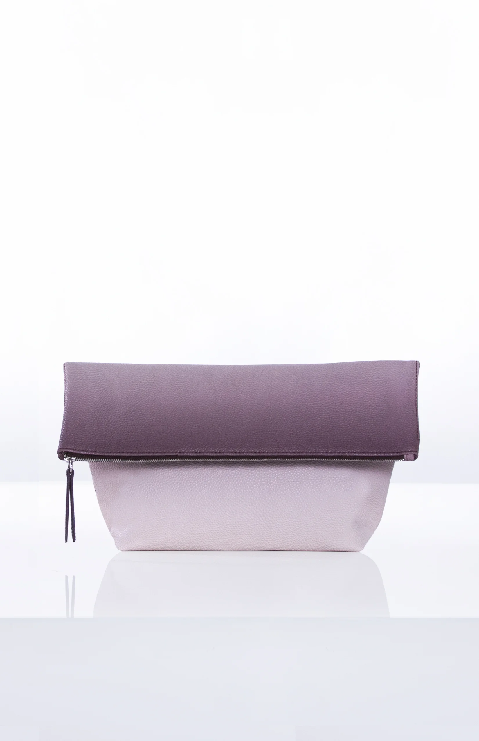 ANASTASIA FOLDOVER CLUTCH- Ombre Pebbled PU (Plum)