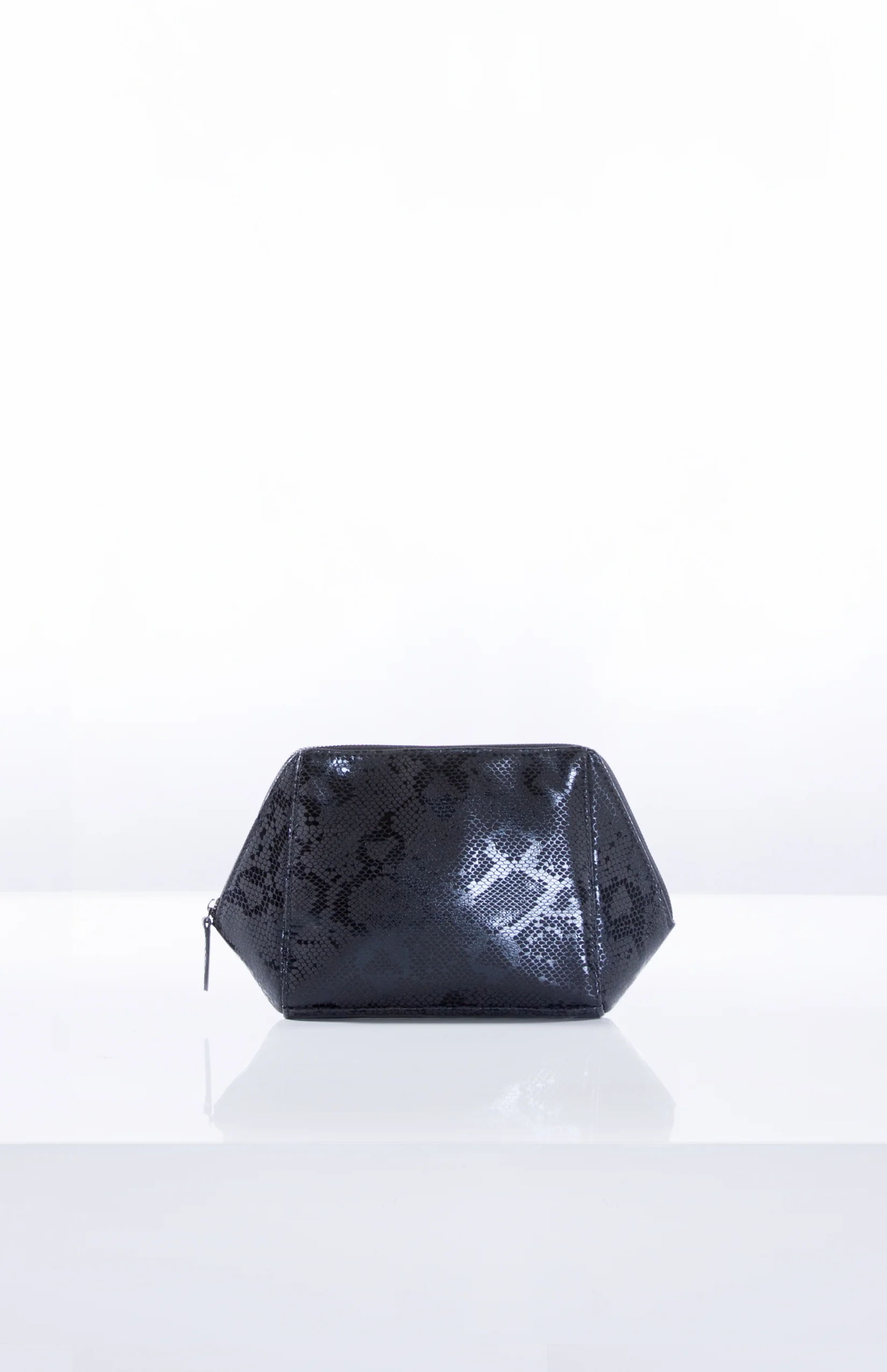 GREER (mini)- Metallic Black Python