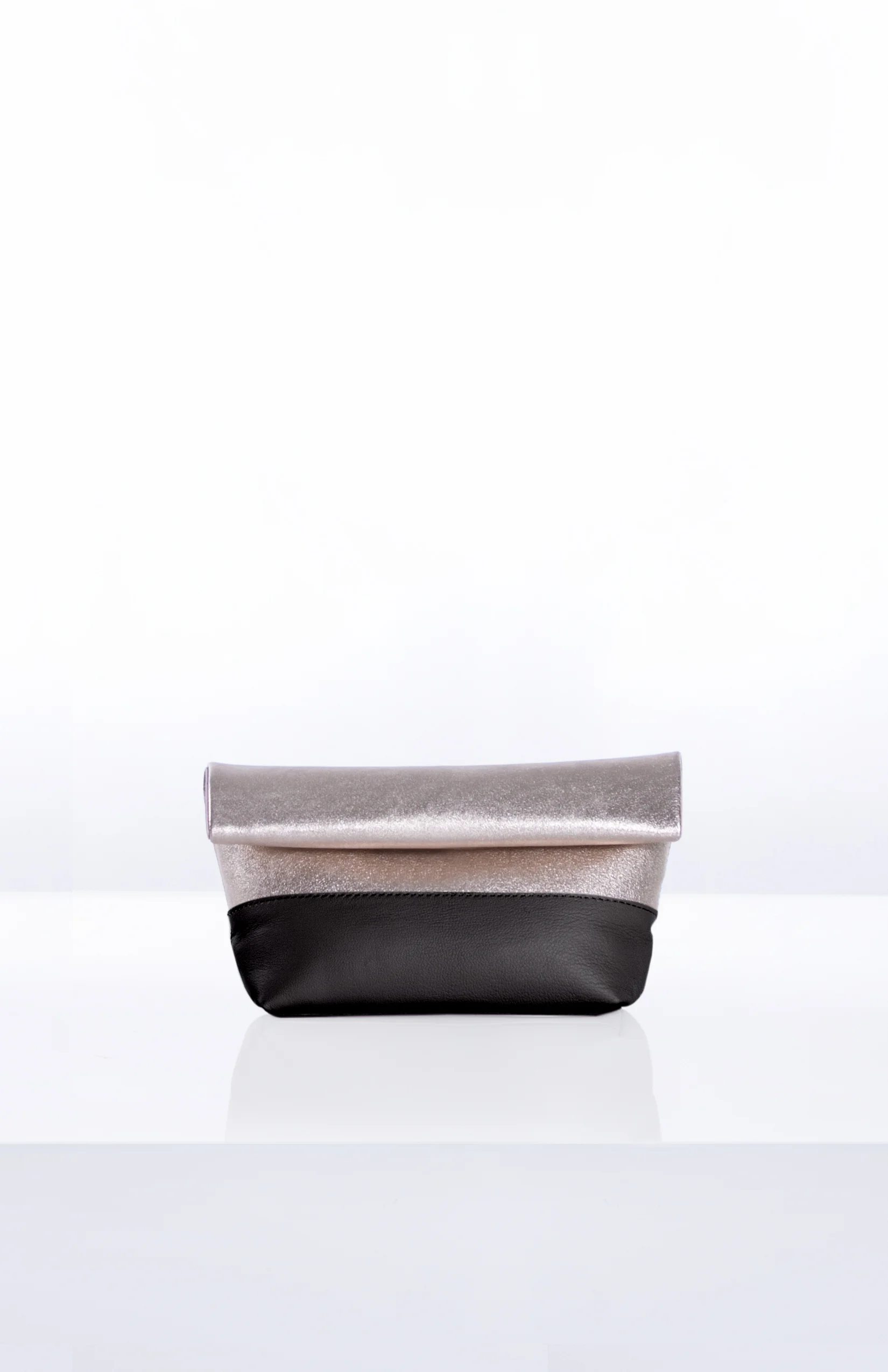 LUNA ROLLDOWN CLUTCH- Gold + Black