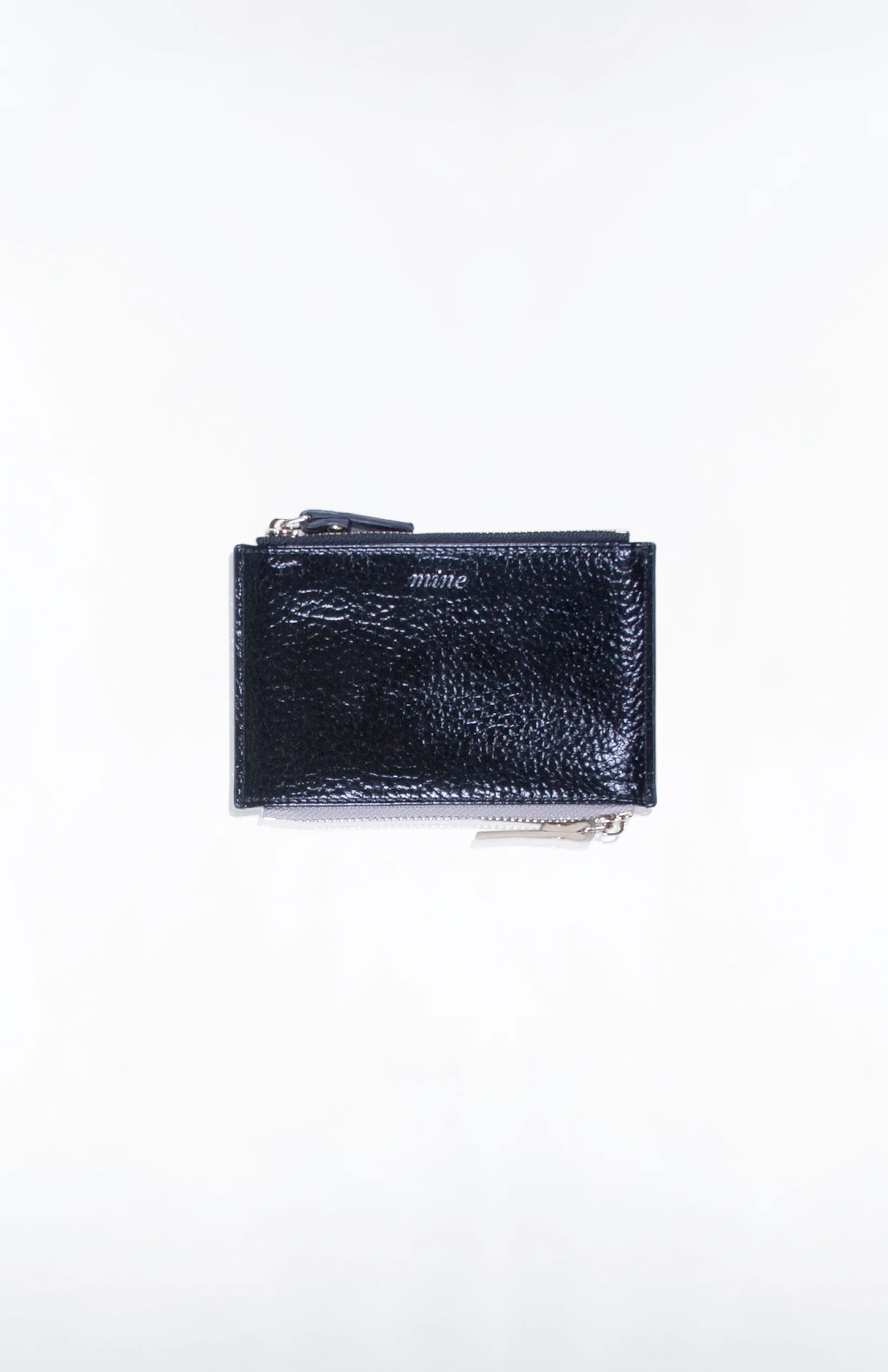 DUALITY CARD CASE (Mine/Yours)- Gunmetal + Black PU