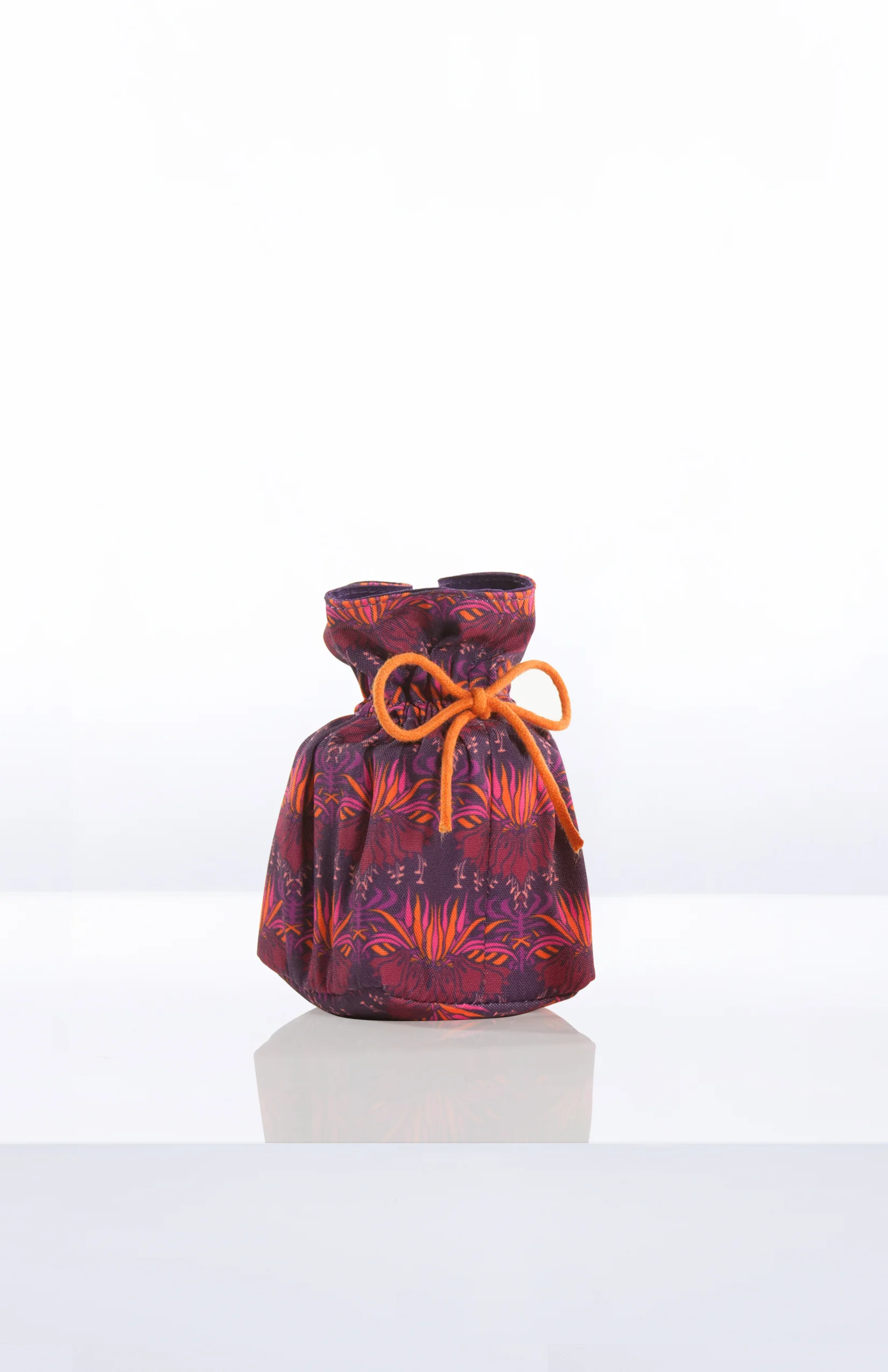 Printed Candle + Canvas Drawstring Pouch