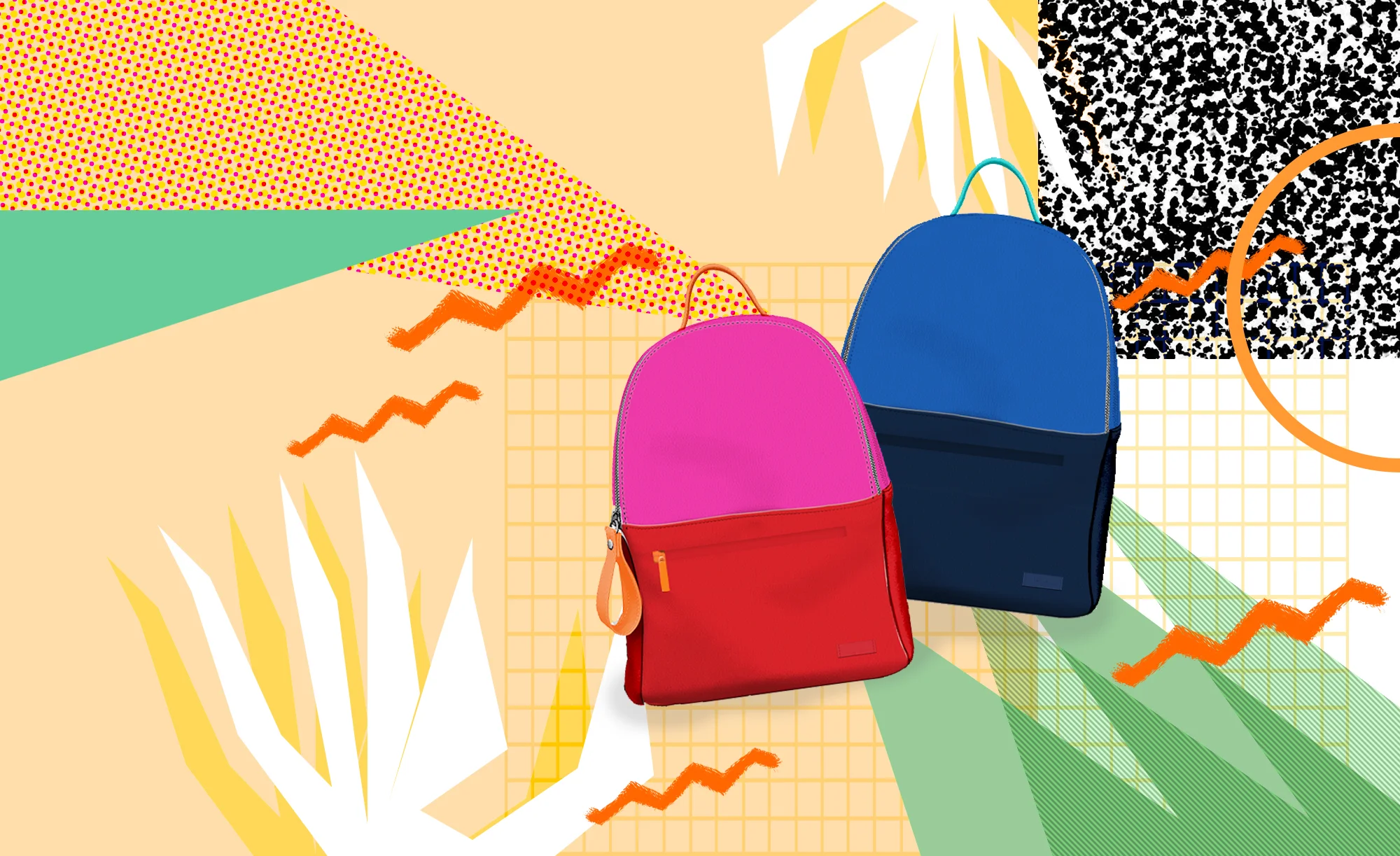 Nelly color block backpack
