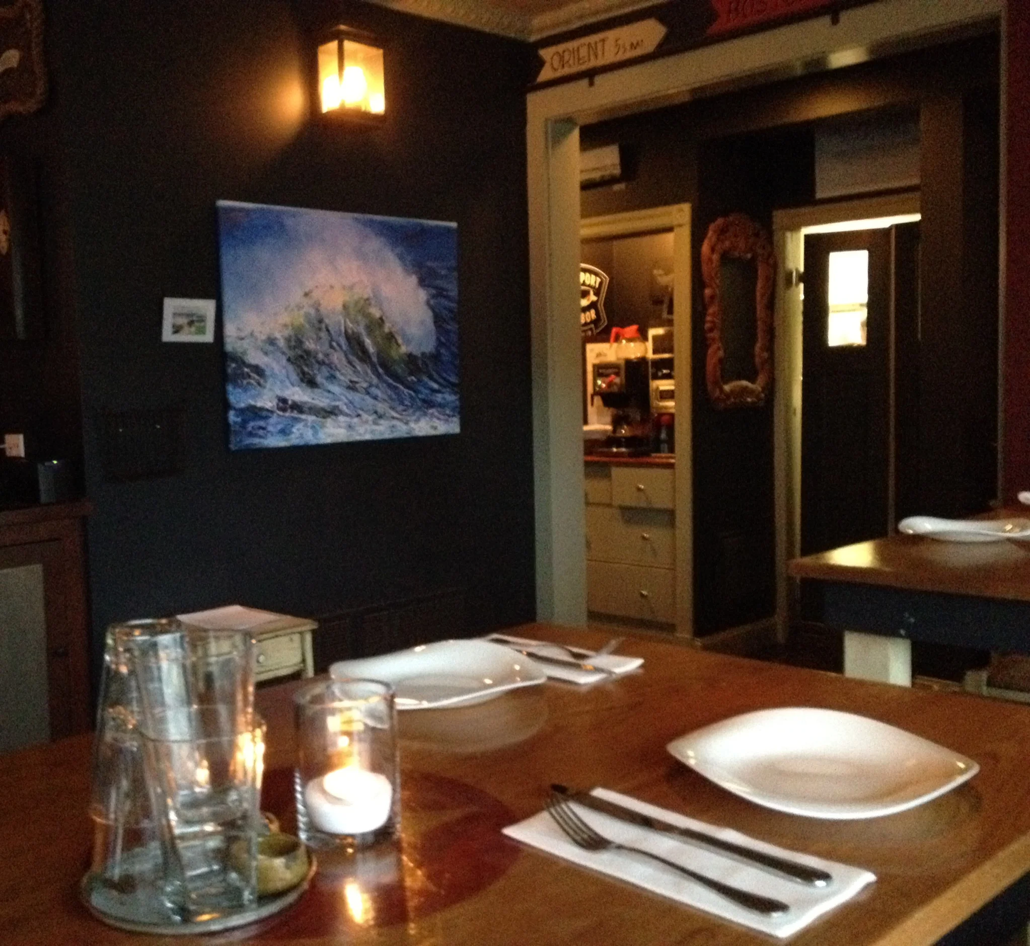  "Blue Wave" at First and South Restaurant in Greenport, NY 