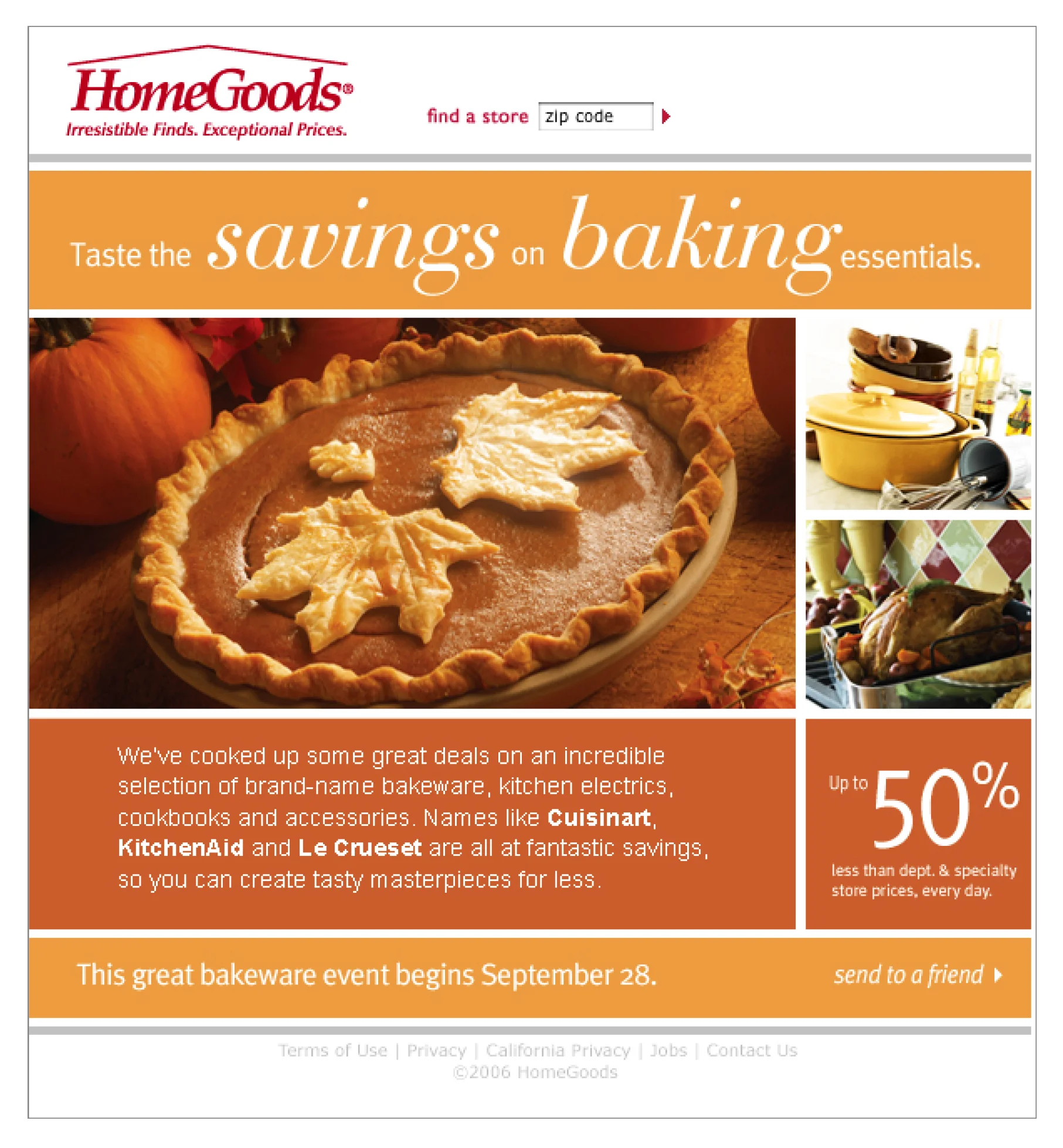 Homegoods Baking Event Email