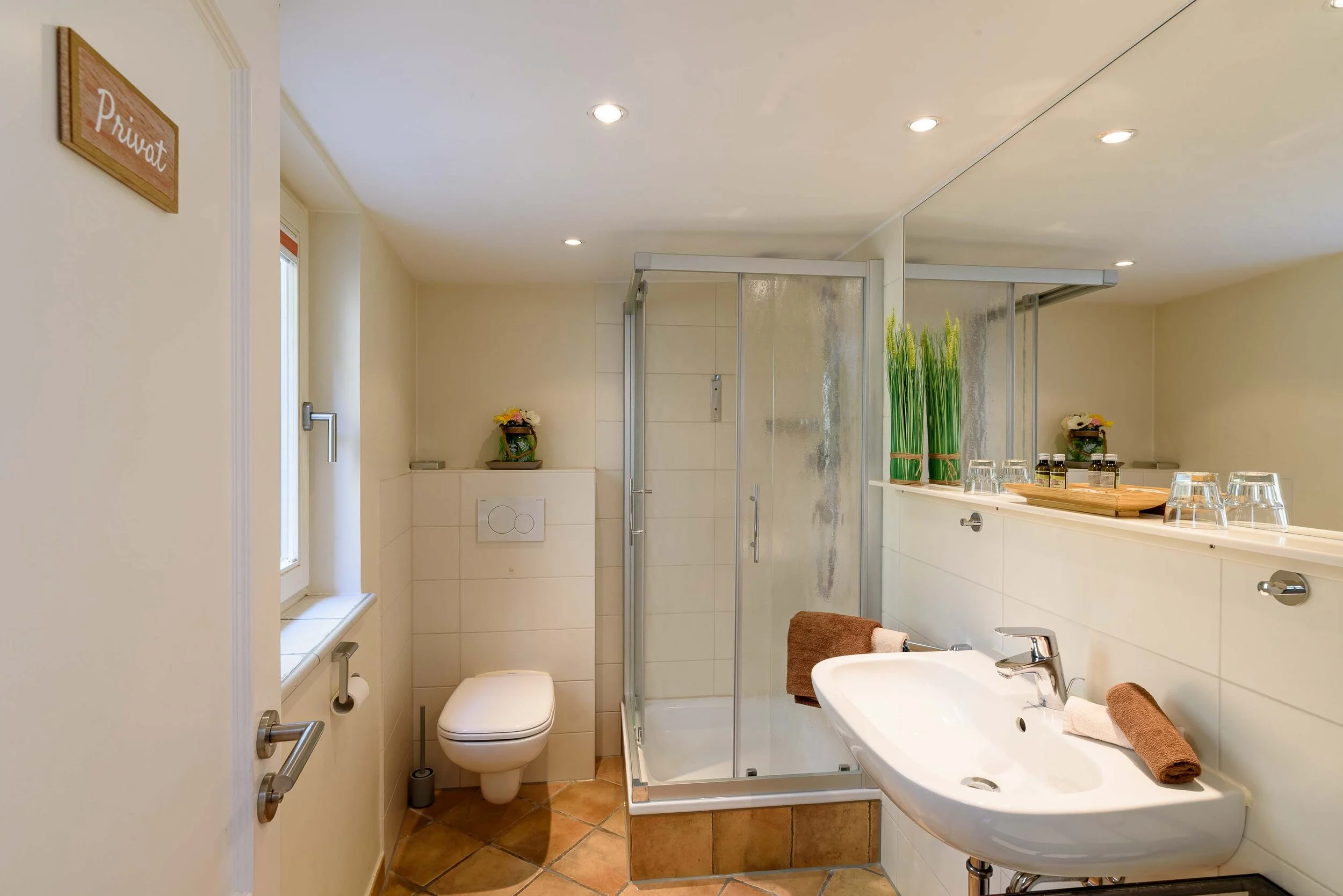 Badezimmer Apartment Giardino Hotel Schreier