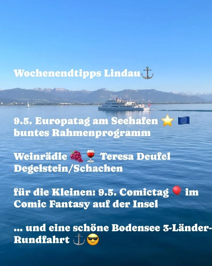 Weekend plans = sorted ✅
Was davon steht auf deiner Liste? 👇
Oder hast du noch einen Geheimtipp f&uuml;r Lindau? 👀 #lindau #bodensee