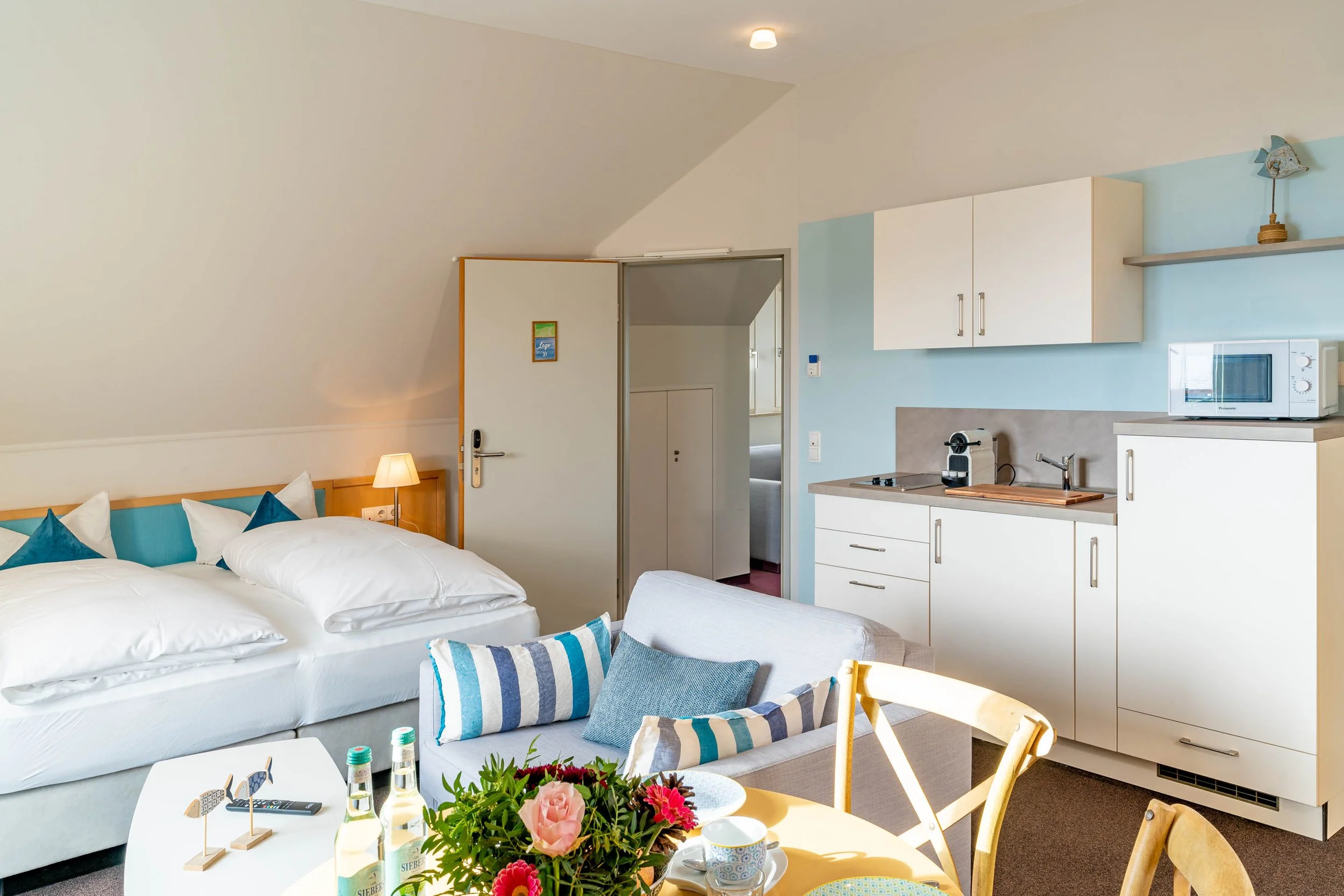 Modernes Studio mit Seeblick im Apartment Hotel Schreier in Lindau