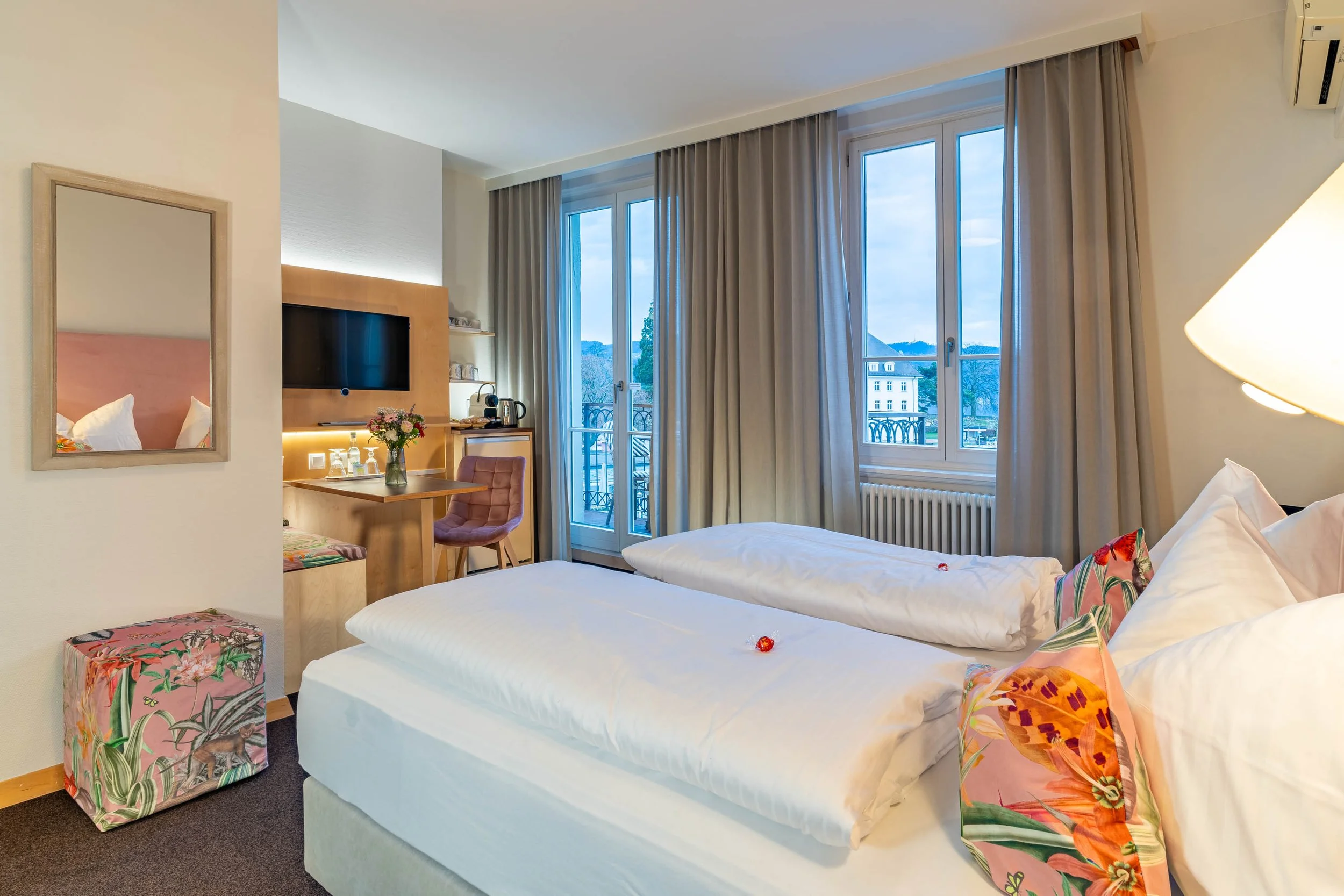 Doppelzimmer mit Seeblick und Balkon im Hotel Schreier in Lindau am Bodensee