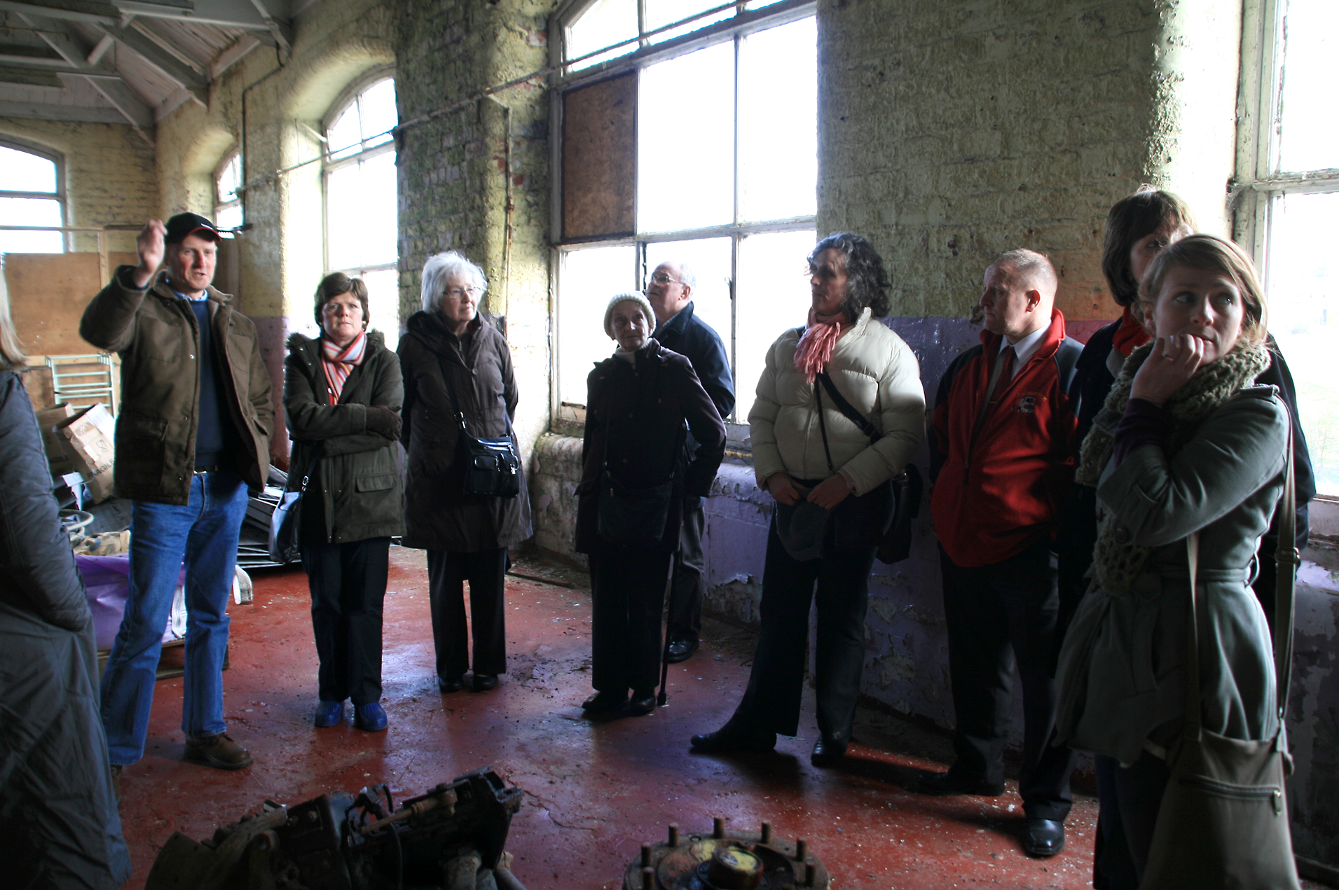 Residents undertaking a Placecheck of a historic mill complex.
