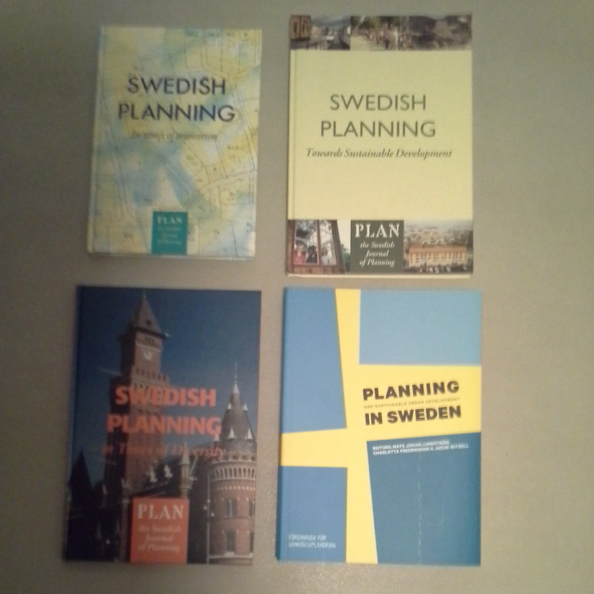 FFS material om svensk samhällsplanering på engelska, från olika tidsepoker