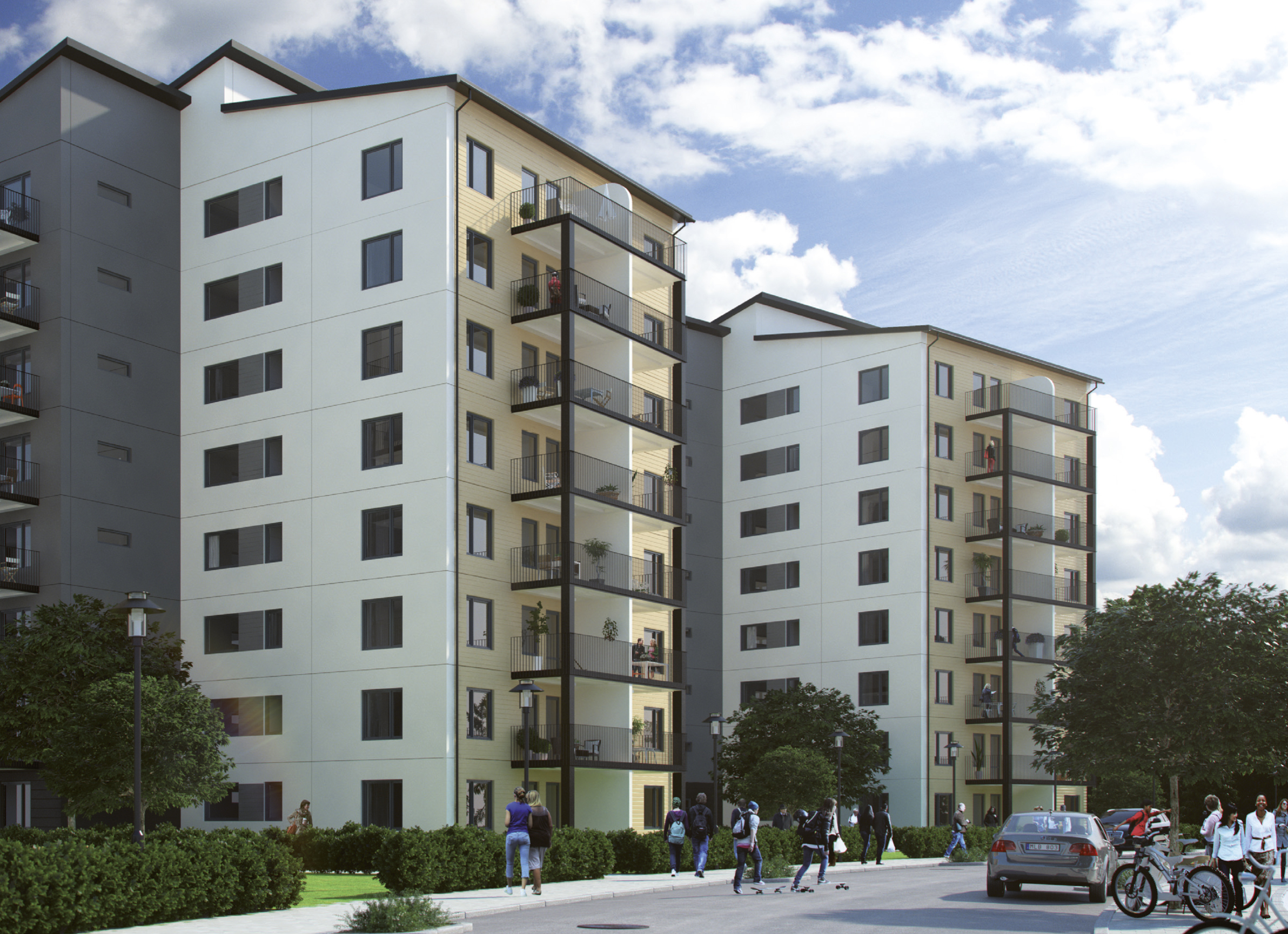 När områden förtätas är det enligt skribenten viktigt att tillföra hyresrätter, bostadsrätter och egna hem i relativt stor mängd, men det är också viktigt att inom varje kategori skapa bostäder med olika upplevd kvalitet. Byggs ett Torning Torso bör det omges av ett stort antal Kombohus (på bilden). 