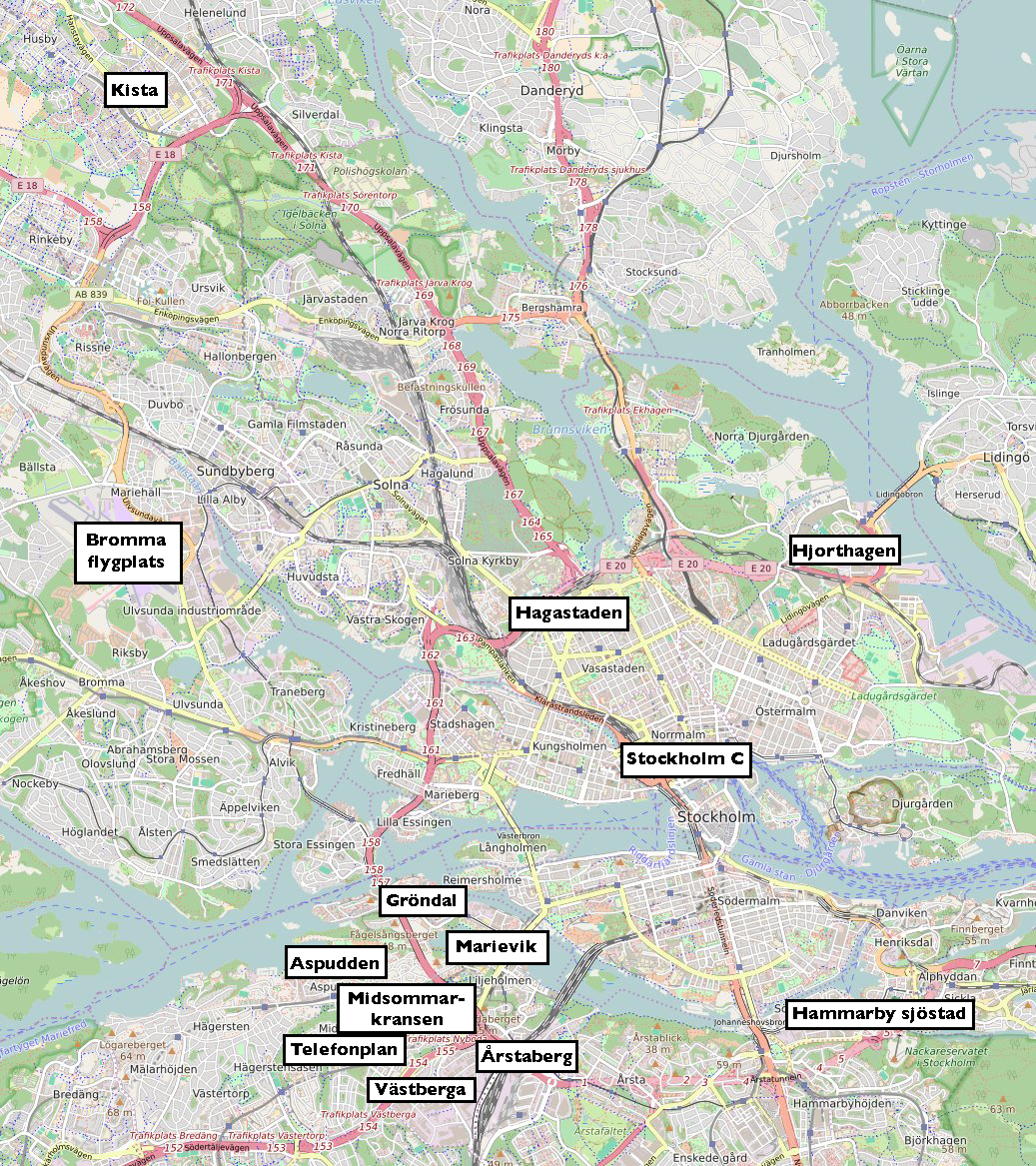Stockholm Förorter Karta – Karta 2020