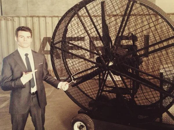 Daniel with his biggest fan.