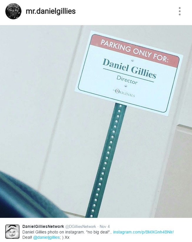 No big deal. Posted on Instagram by Daniel Gillies