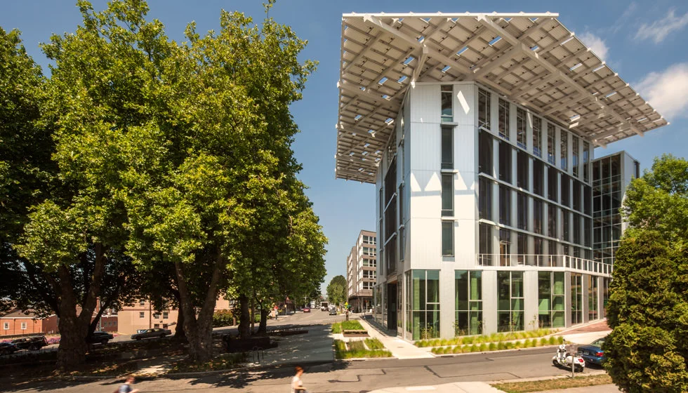Bullitt Center, Seattle, WA is a class-A office building with a Net Positive Water system.