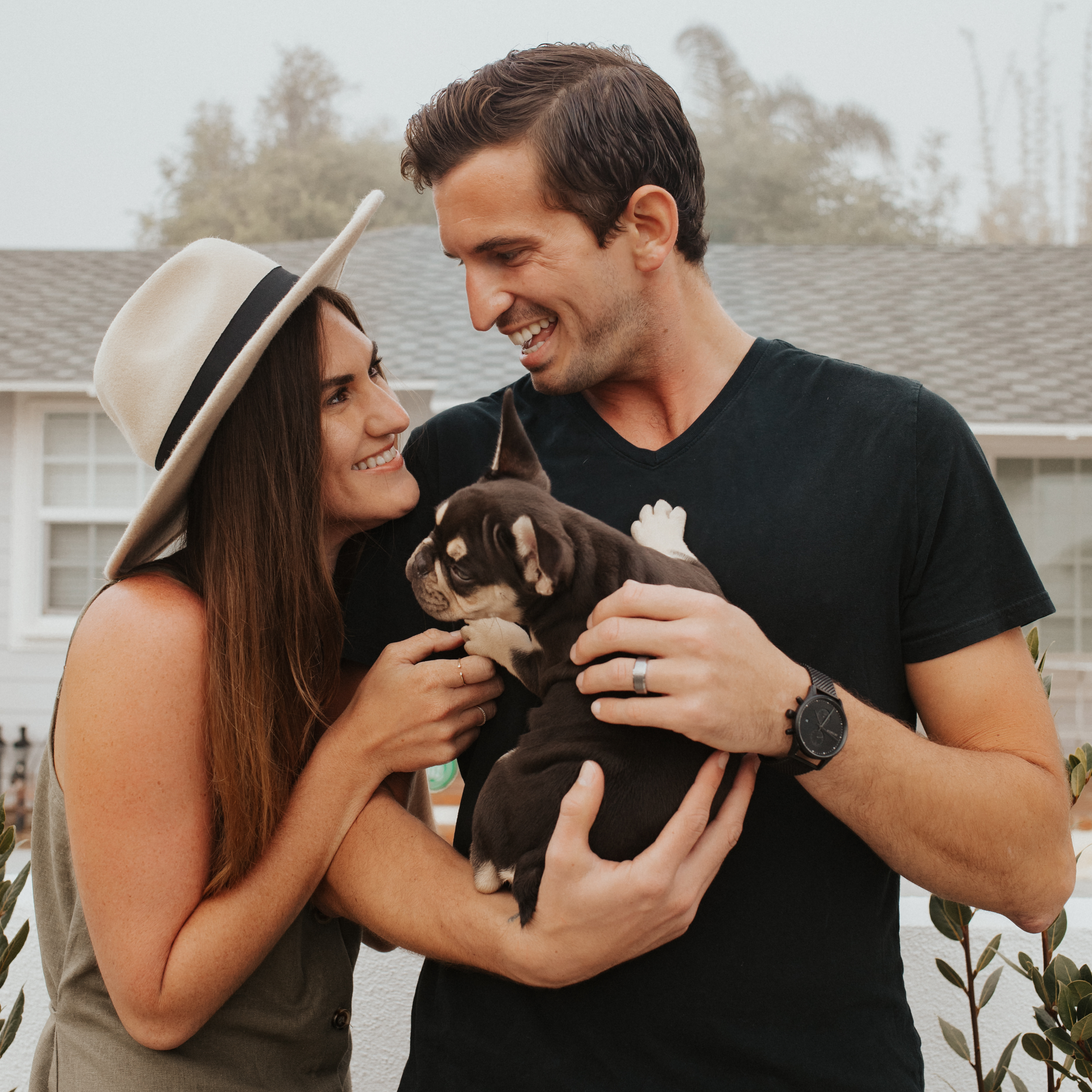 My wife Sammie and our Frenchie, Archer