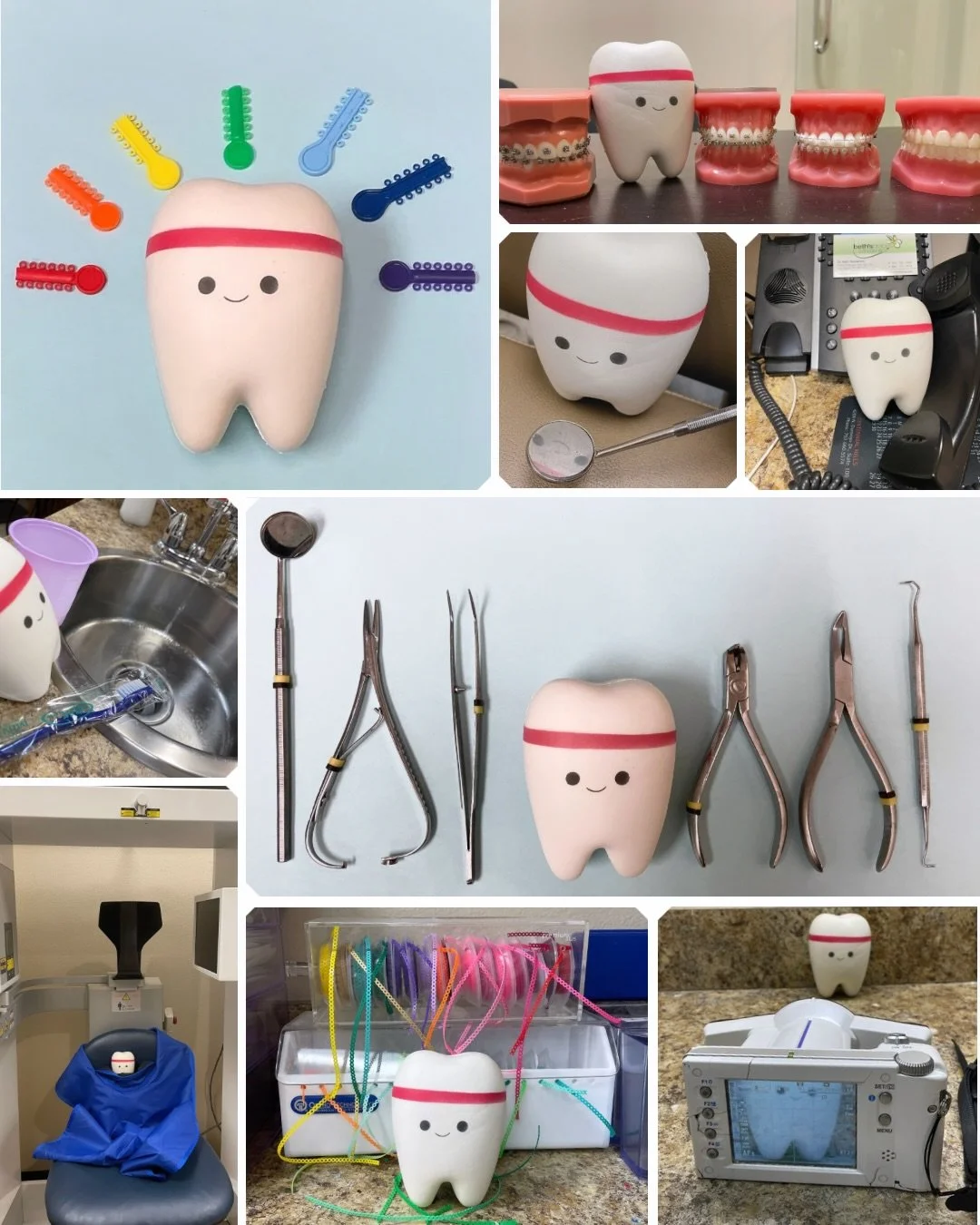 Our favorite little tooth is officially on the move 🦷✨ For chair checks to front desk duty, this mischievous explorer got the full tour of our ortho office! 👀 

Huge thank you to Emma for helping us capture this tooth&rsquo;s adventure 📸🙏

#ortho