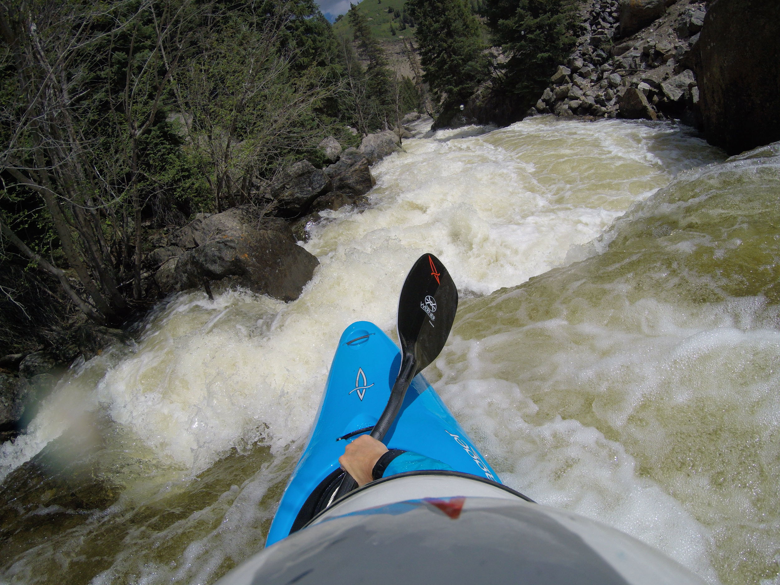Looking down the guts on Homestake.