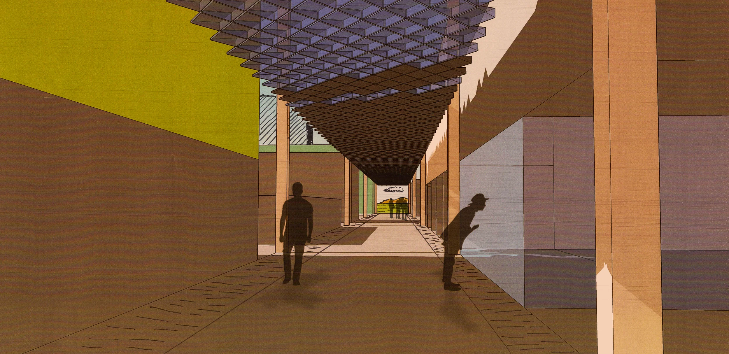 An early representation of what the alleyway could look like. 