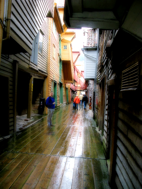 What my trip will roughly look like in Bergen, Norway. Roughly. Very very rough. 