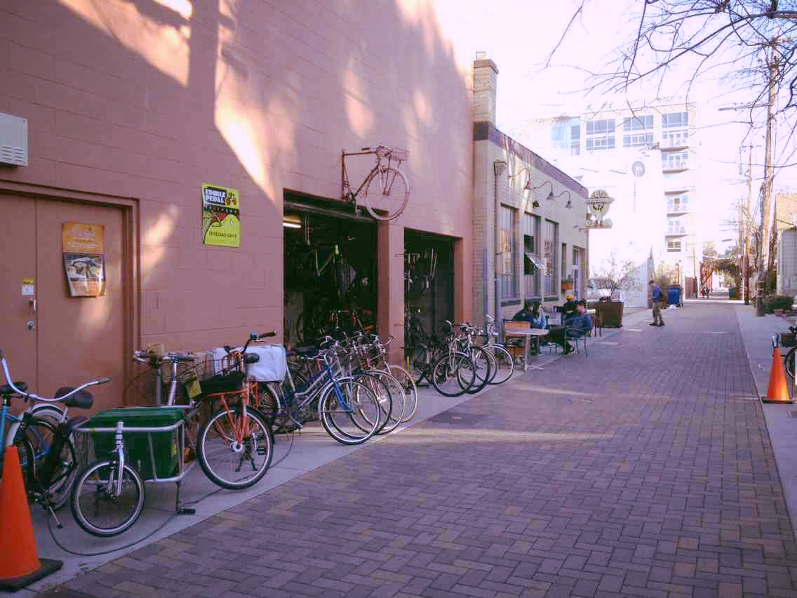 How could you possibly forget a place like Edible Pedal? 