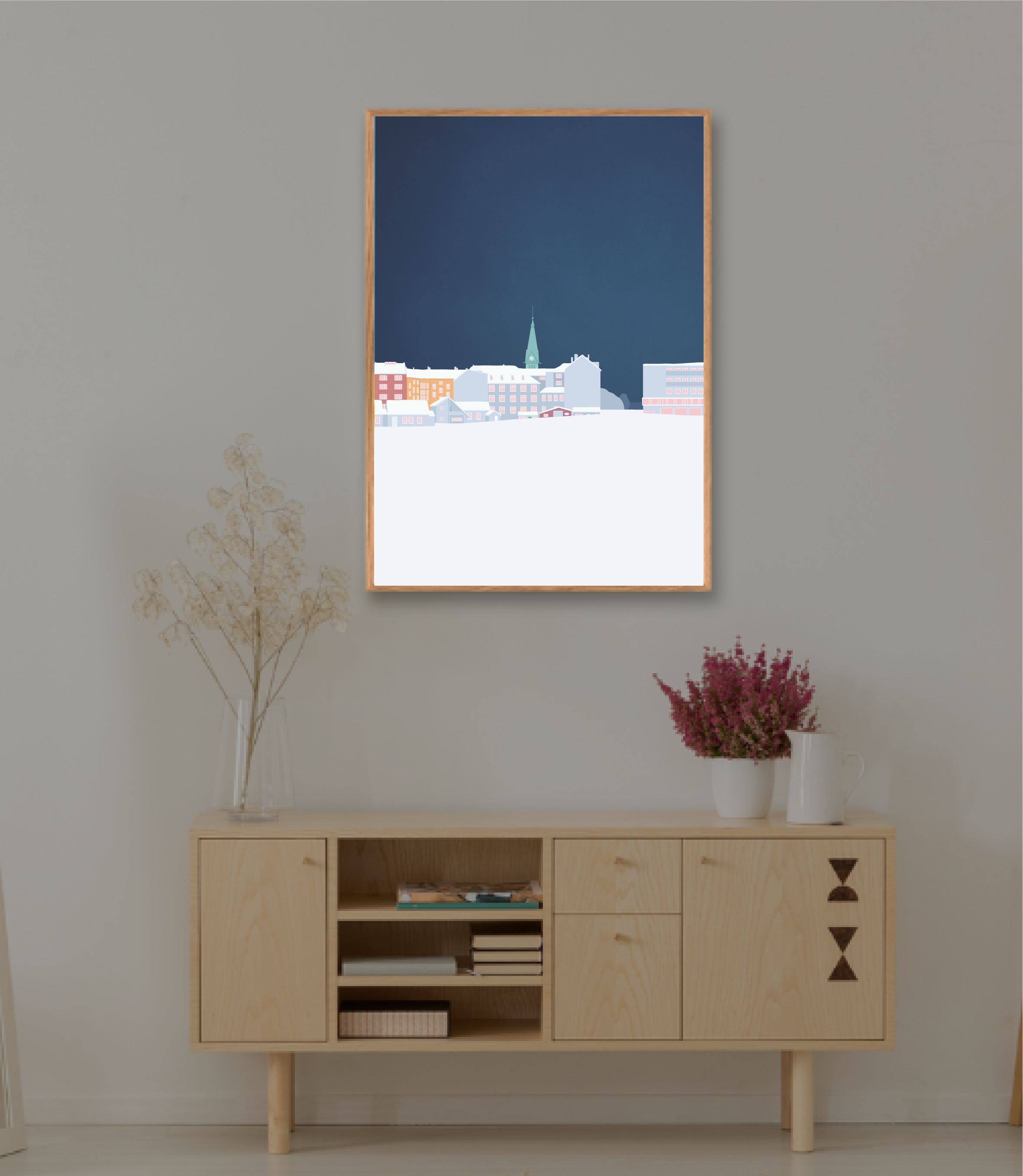 Norsk plakat - Vinter på Oslo
