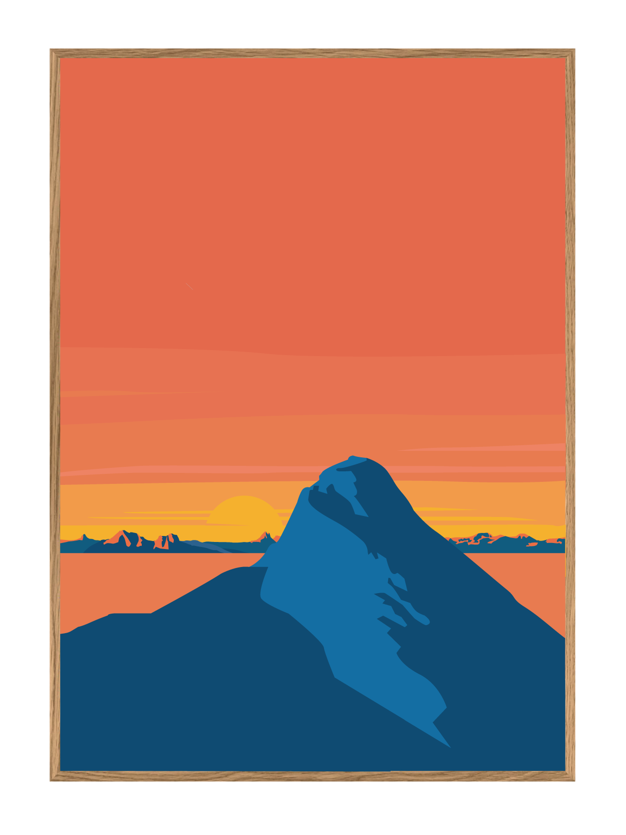 Midnattssol over lofoten - Norsk designplakat