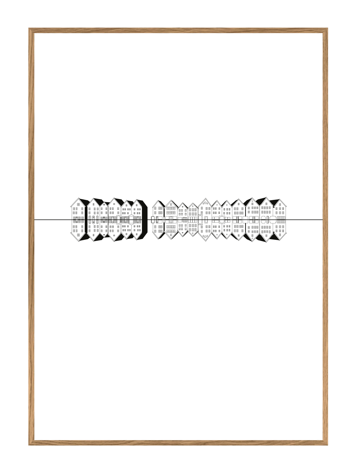 Bryggen i Bergen - Design plakat