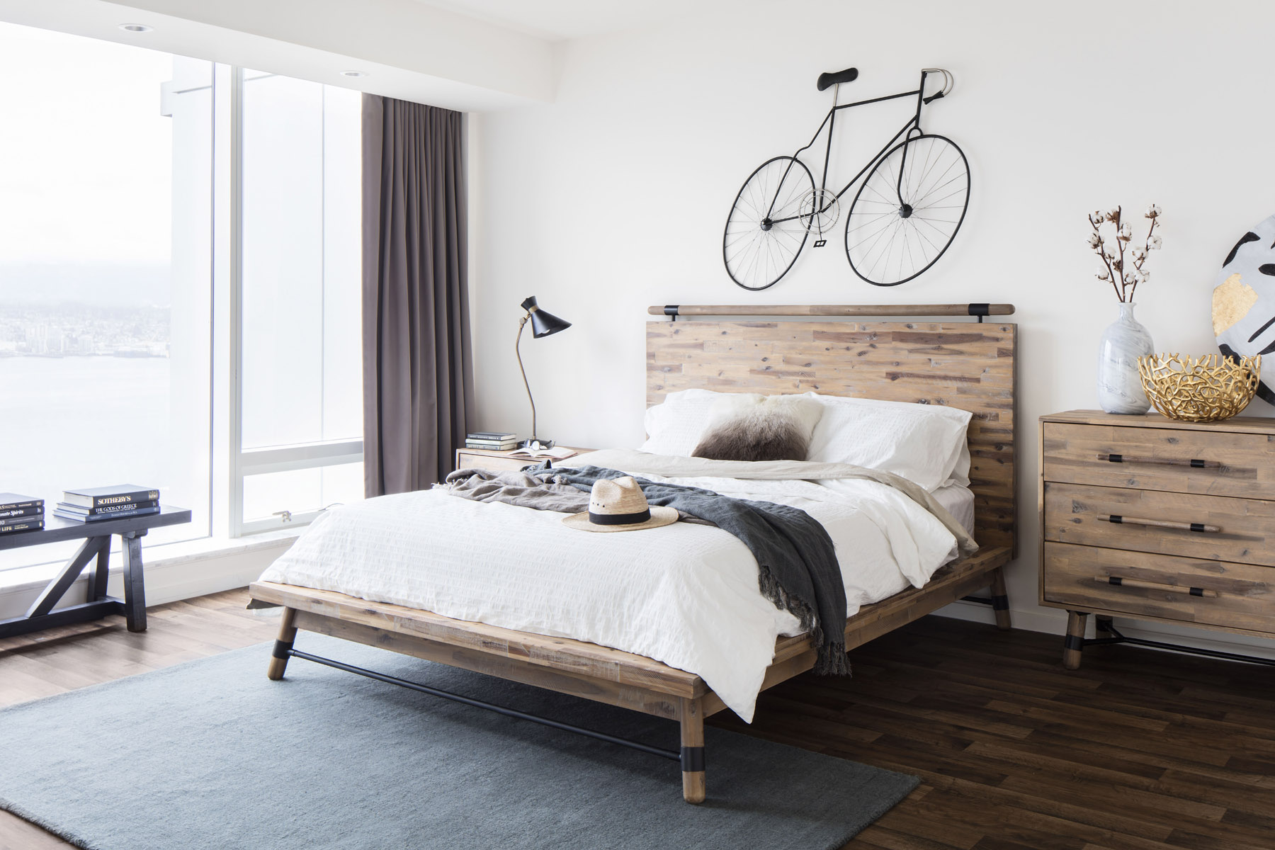 Simplictic bedroom with bike.jpg