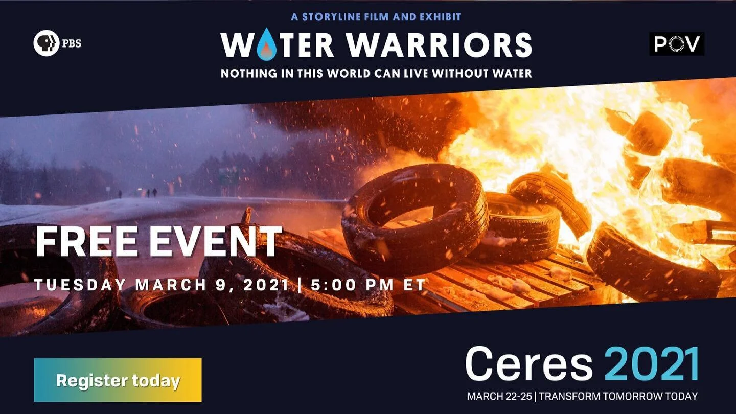 TOMORROW! Join us for a FREE screening of Water Warriors at 5pm EST. 

Nipawi Mahihkan Misit Kakinoosit, featured in Water Warriors will participate in a post screening with Jennifer Cogburn (BloombergNEF) and Fran&ccedil;ois Meloche (&AElig;quo) mod