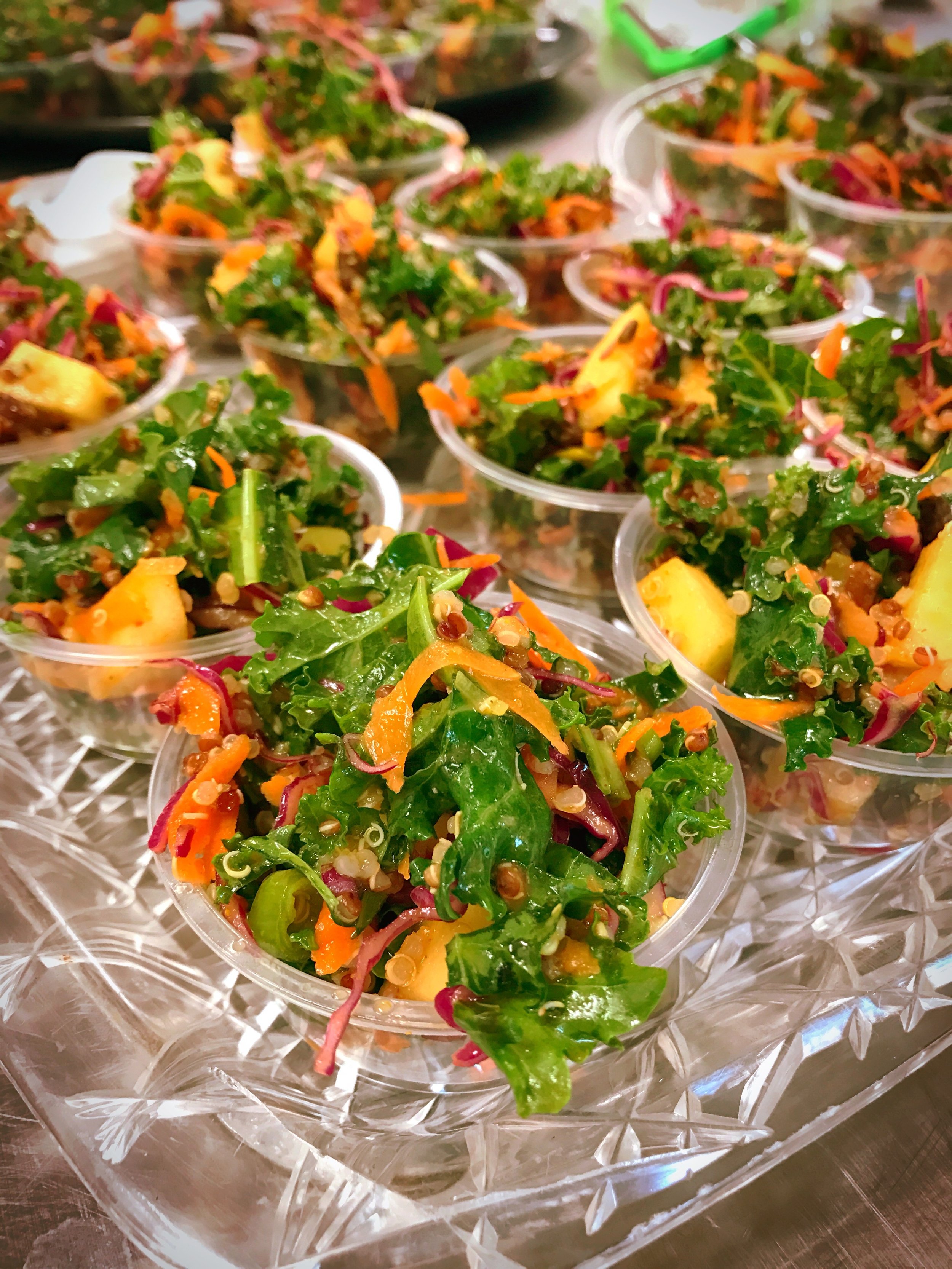 Quinoa Kale Salad w/Orange Curry Vinaigrette