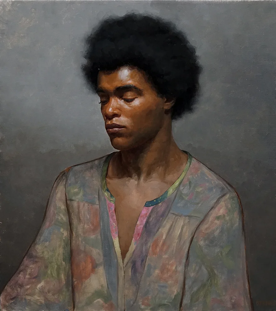 Patrick Byrnes, "Portrait of Levi Maxwell", oil on canvas, 28x25 in