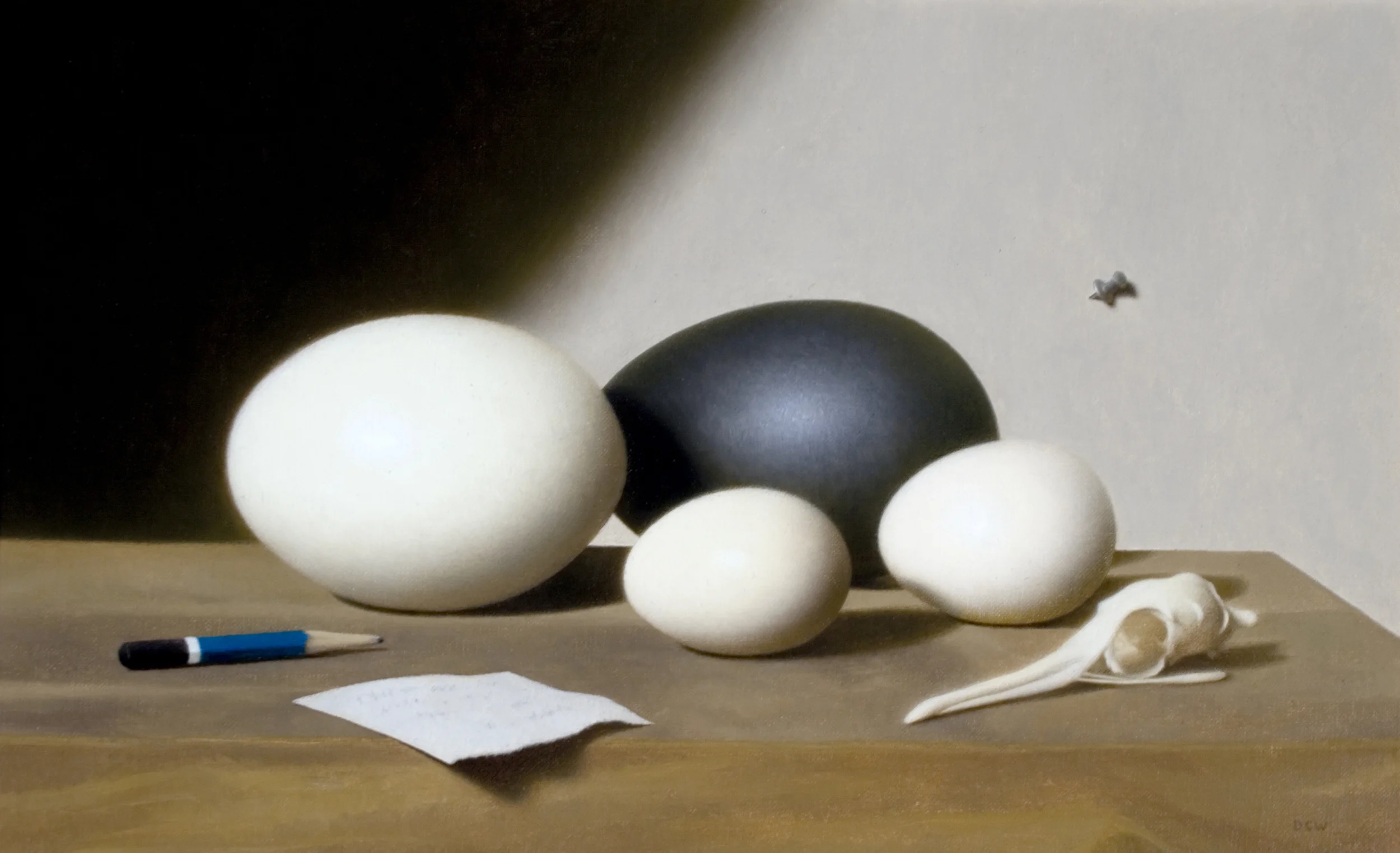 Devin Cecil-Wishing, "Beginnings and Ends", oil on linen mounted to panel, 10x16 in