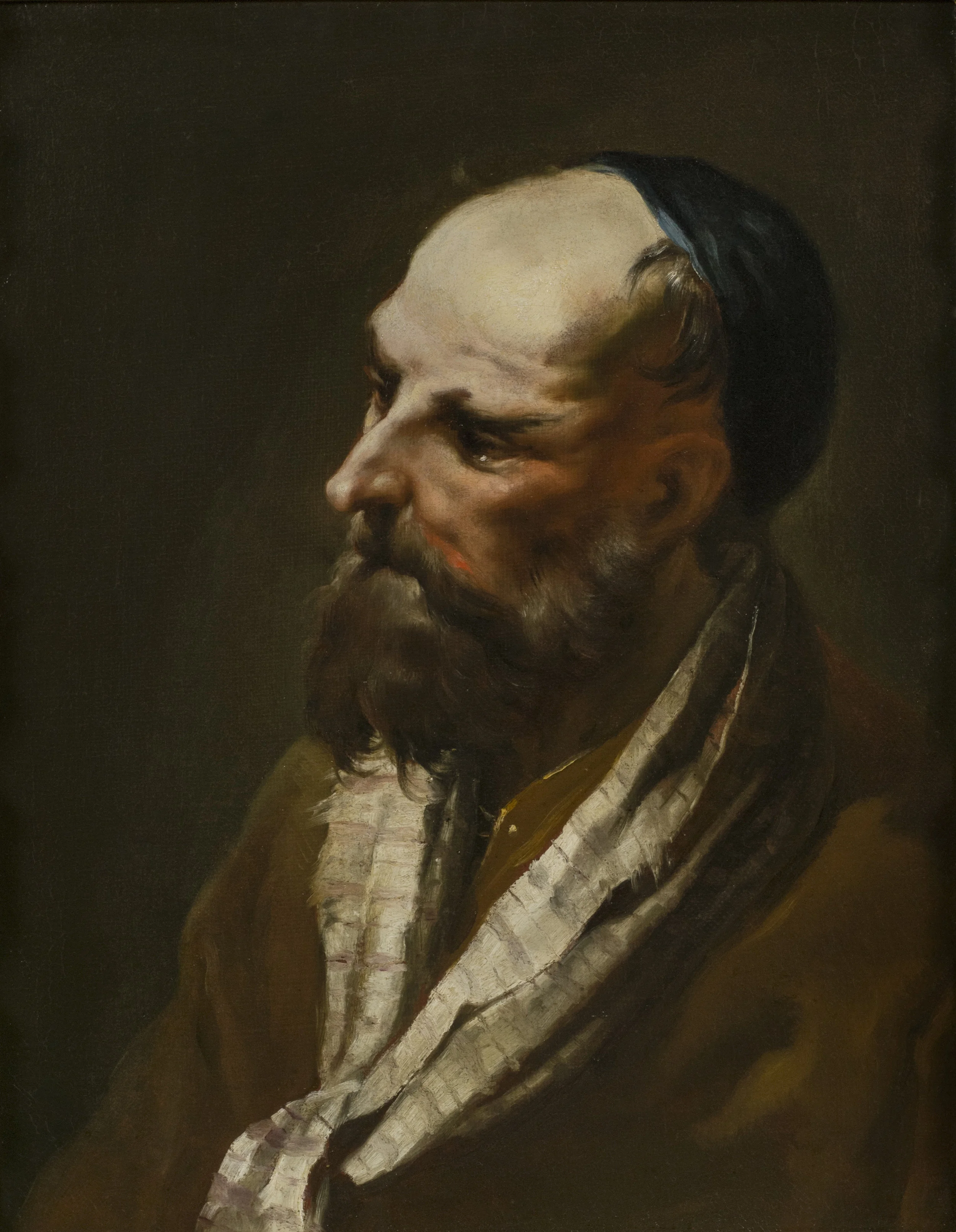 Nicola Grassi (b. 1682) A Resident of the Venetian Ghetto 21 ¼ x 16 ⅛ in. oil on canvas