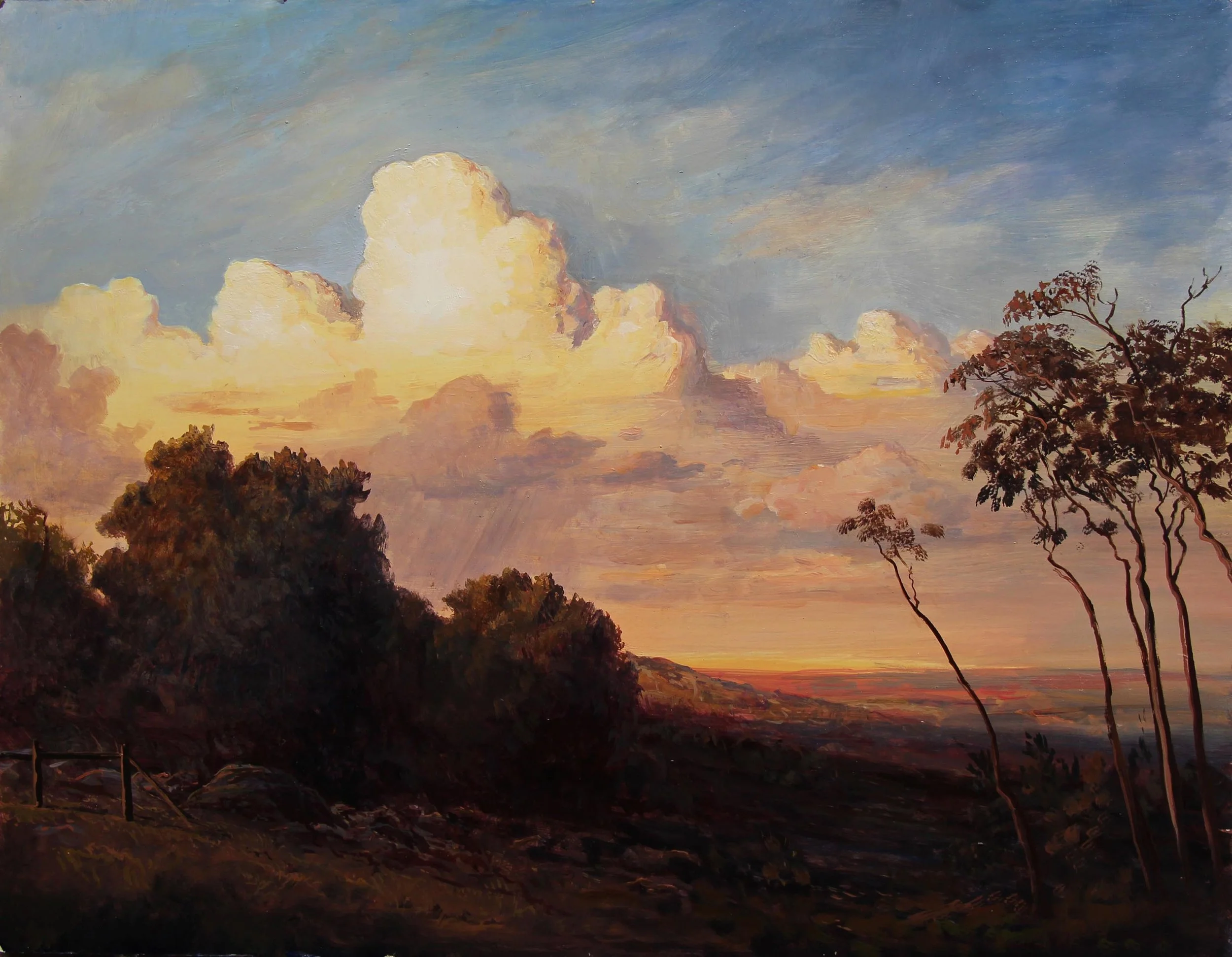 Texas Countryside by Lauren Sansaricq, 2018, oil on panel, 14 x 18 in, $3,900