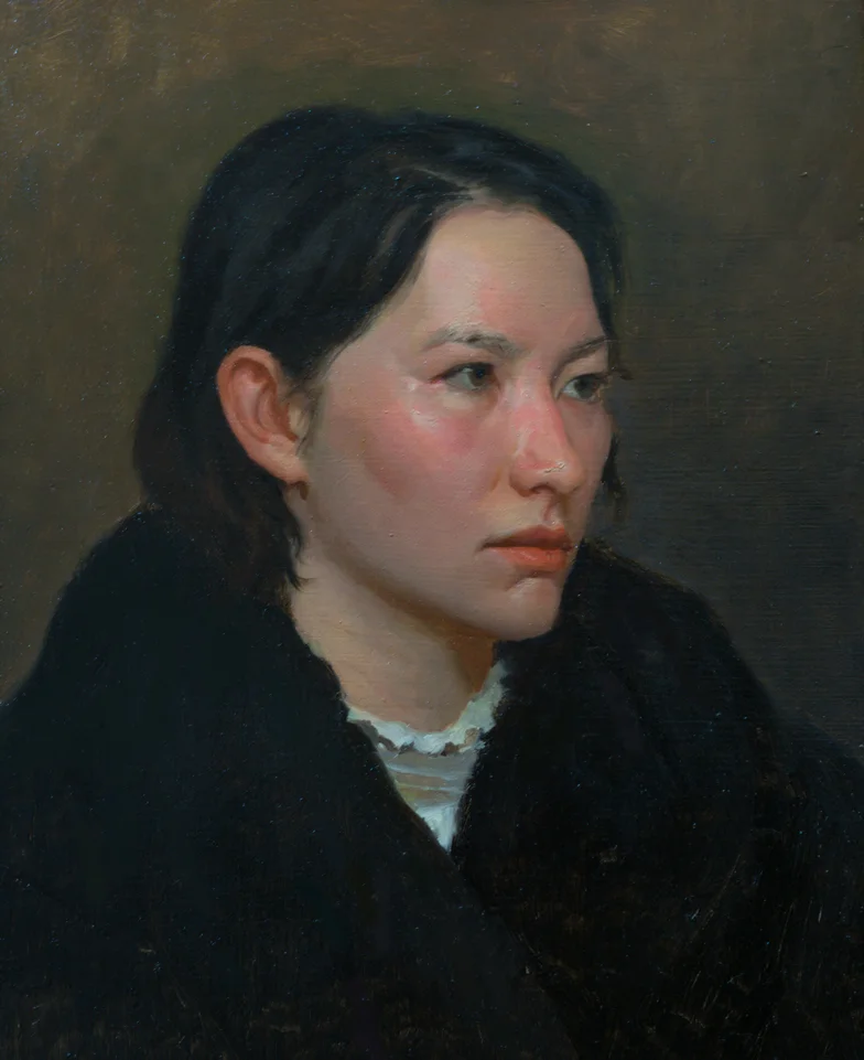 Study of a Russian Girl by Tsultrim Tenzin, 2018, oil on linen, 14 x 11 in, $850